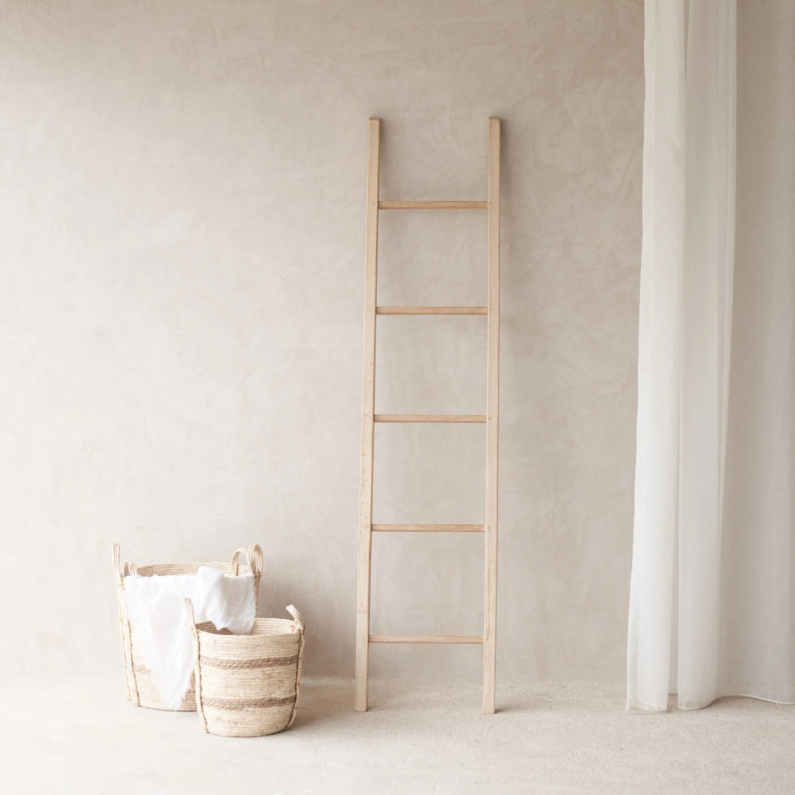 Java Ladder | Old Teak - Whitewash - Image 3