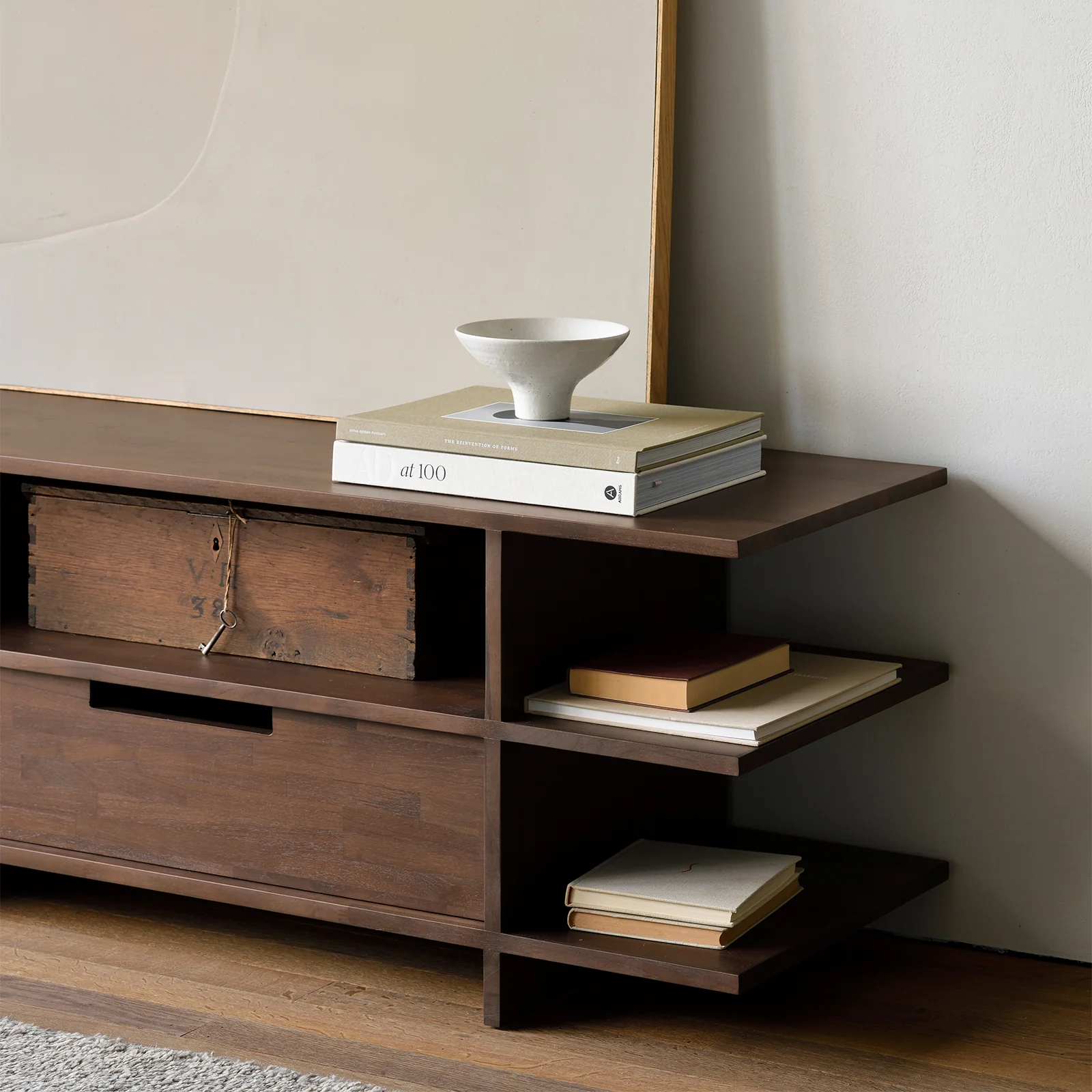 Kabuki TV Console | Teak - Brown (200cm) - Image 12