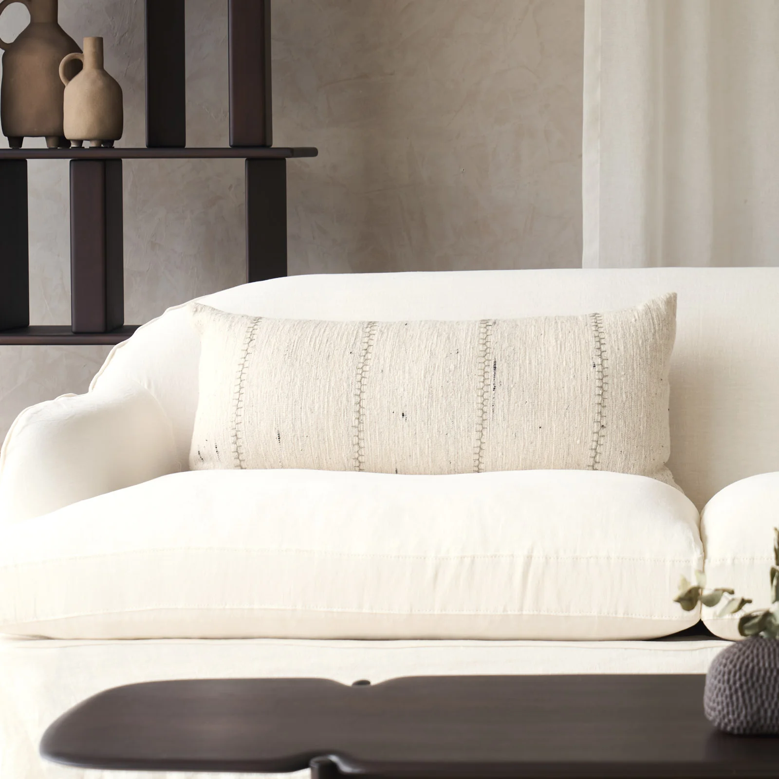 Kalahari Lumbar Cushion | Ecru (40 x 90cm) - Image 4