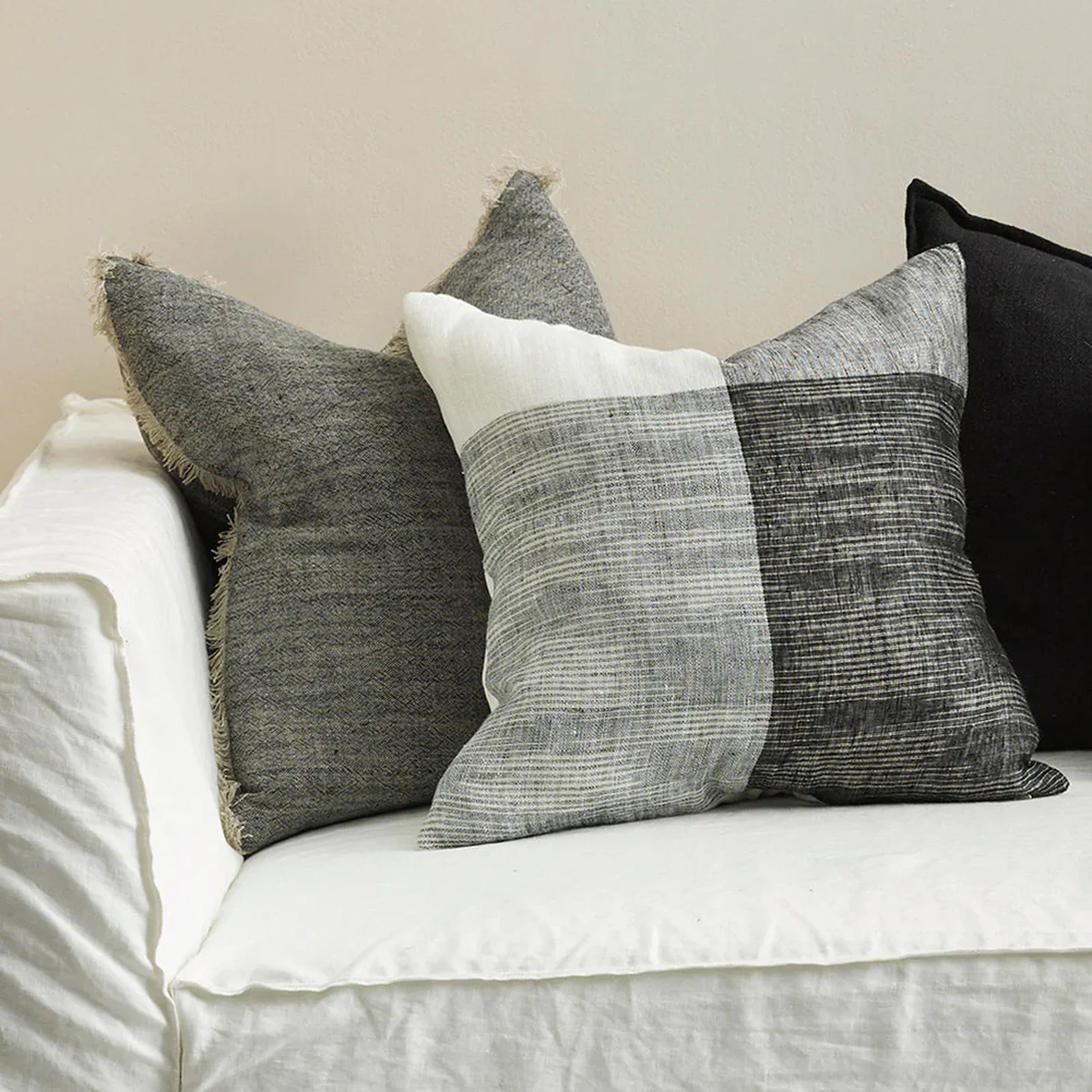 Keaton Cushion | Black (55 x 55cm) - Image 3