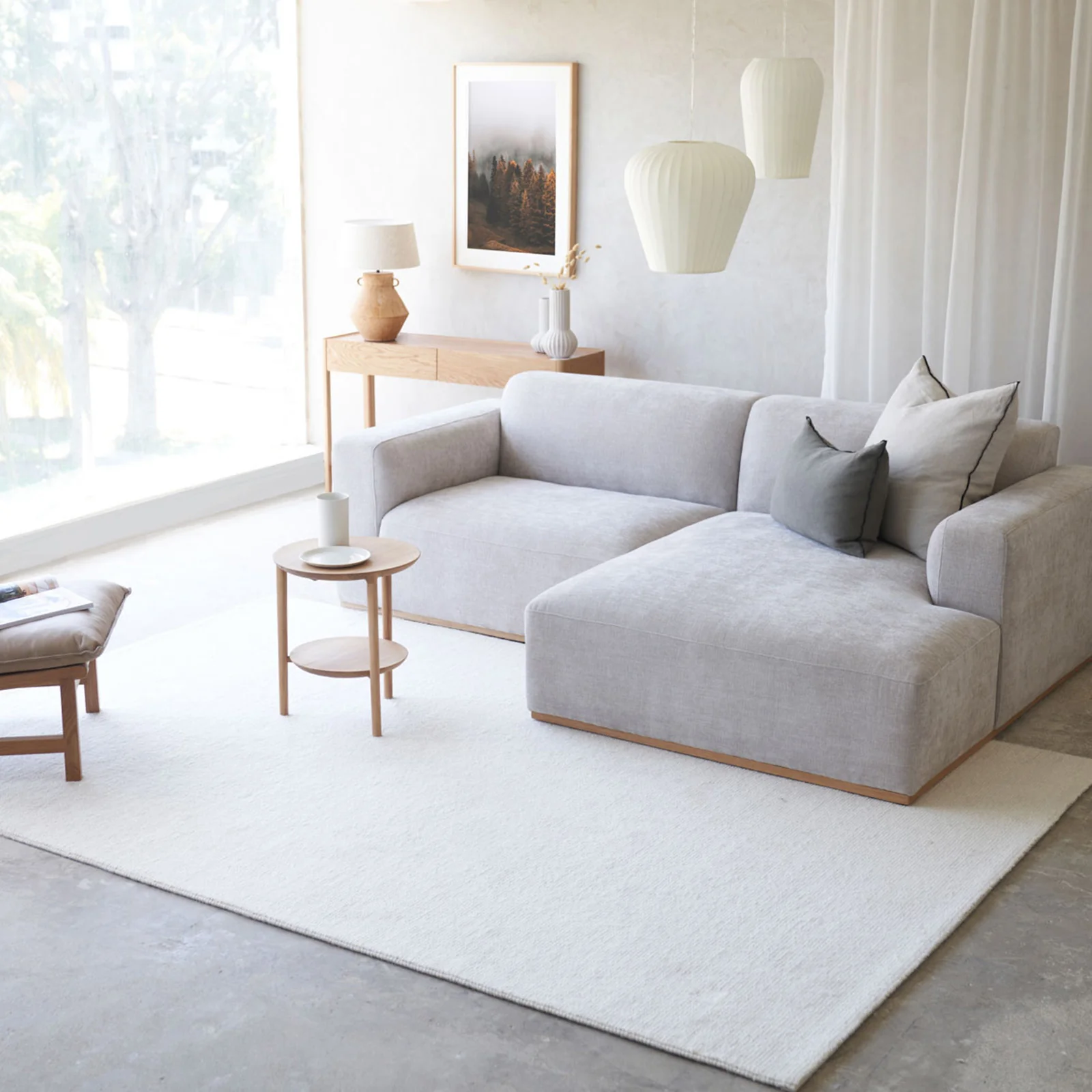 Komo Modular L Shape Sofa | Frost Grey (242cm) - Image 4