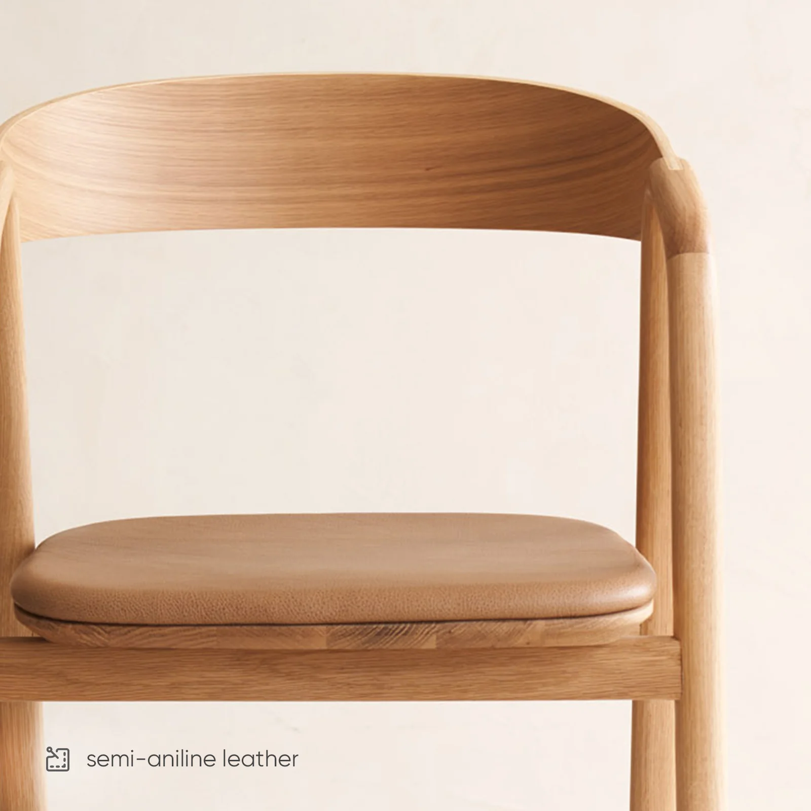 Inlay Dining Chair | Oak - Bespoke Leather - Image 14