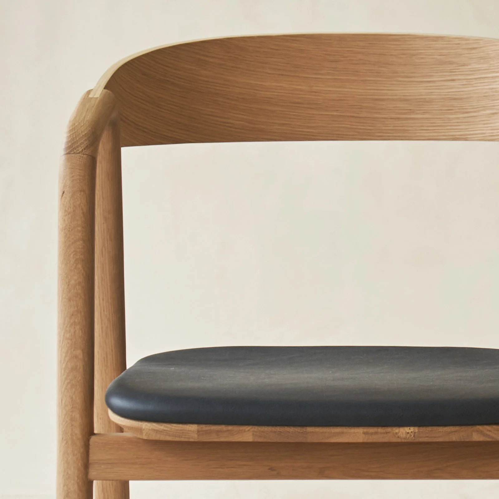 Inlay Dining Chair | Oak - Bespoke Leather - Image 2