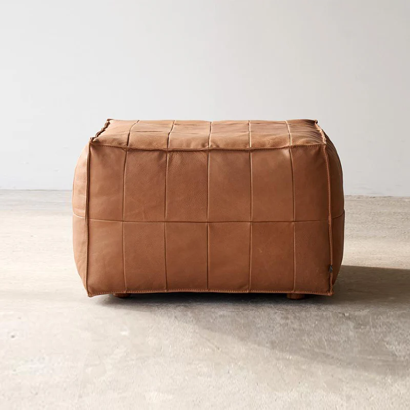 Tanbo Leather Ottoman (68cm) - Image 5