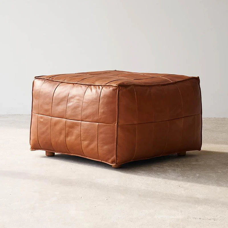 Tanbo Leather Ottoman (68cm) - Image 6