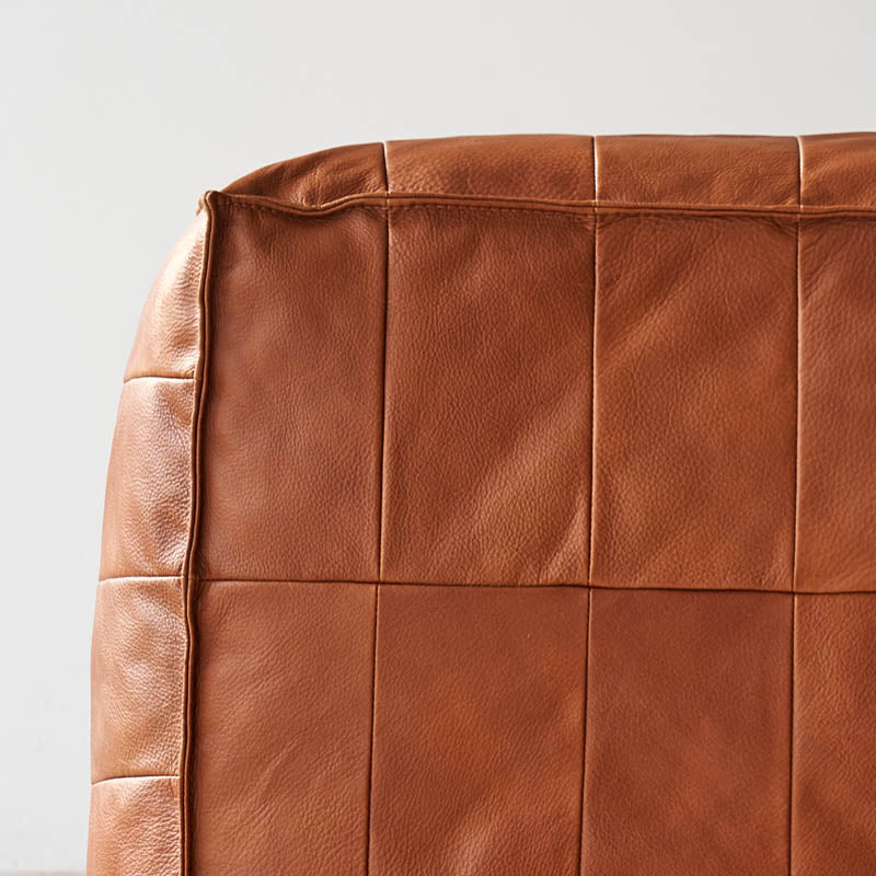 Tanbo Leather Ottoman (68cm) - Image 9