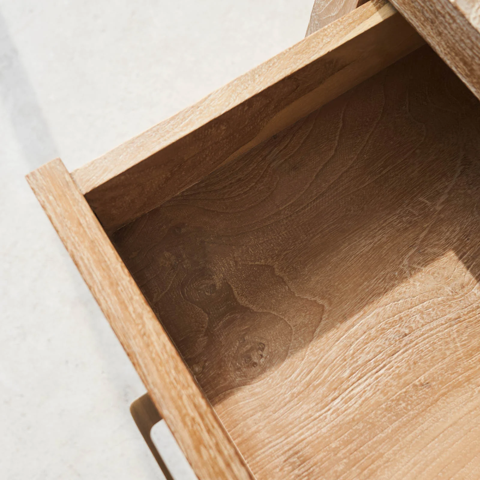 Ledge Chest of Drawers | Old Teak - Whitewash - Image 2