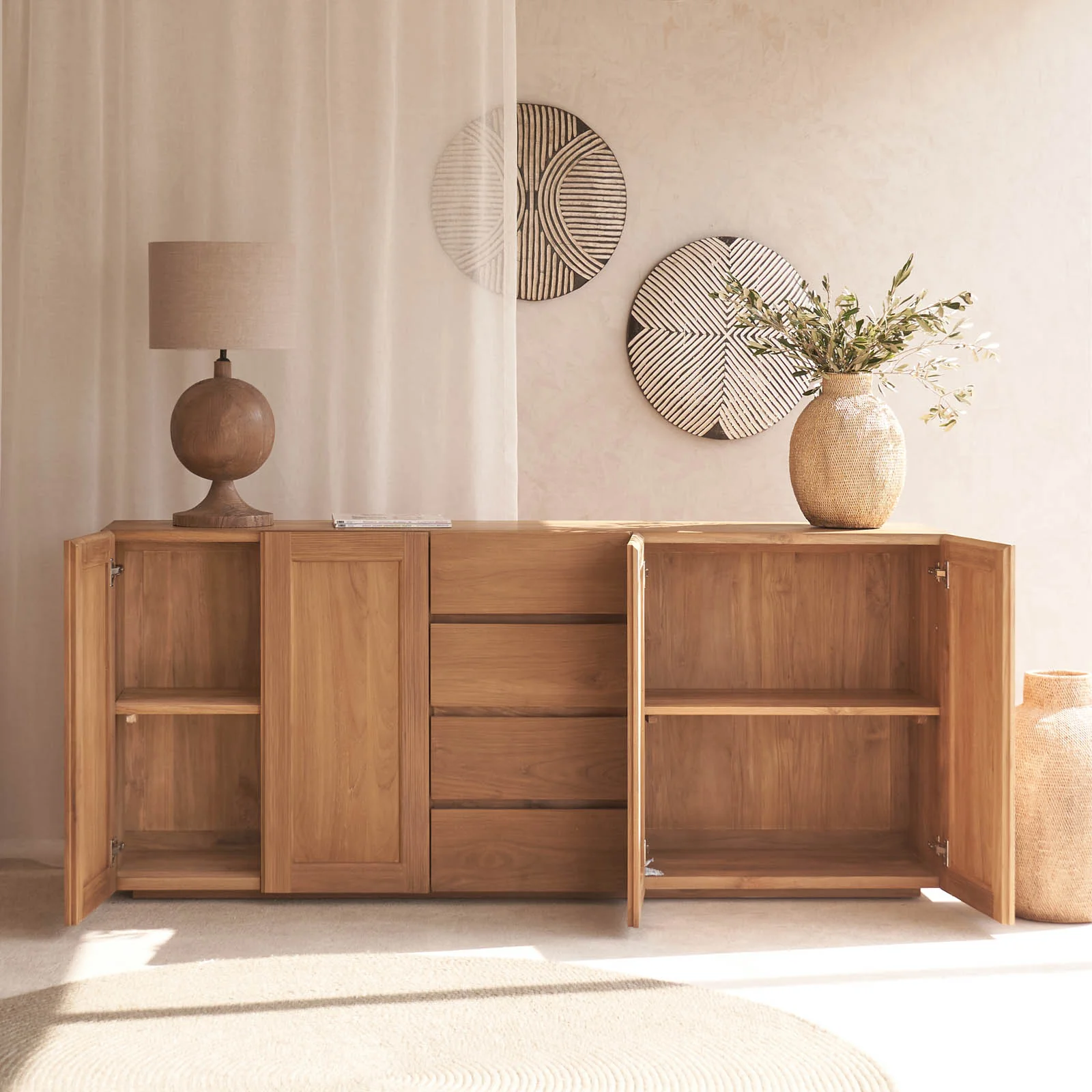 Ledge Sideboard | Teak (200cm) - Image 7
