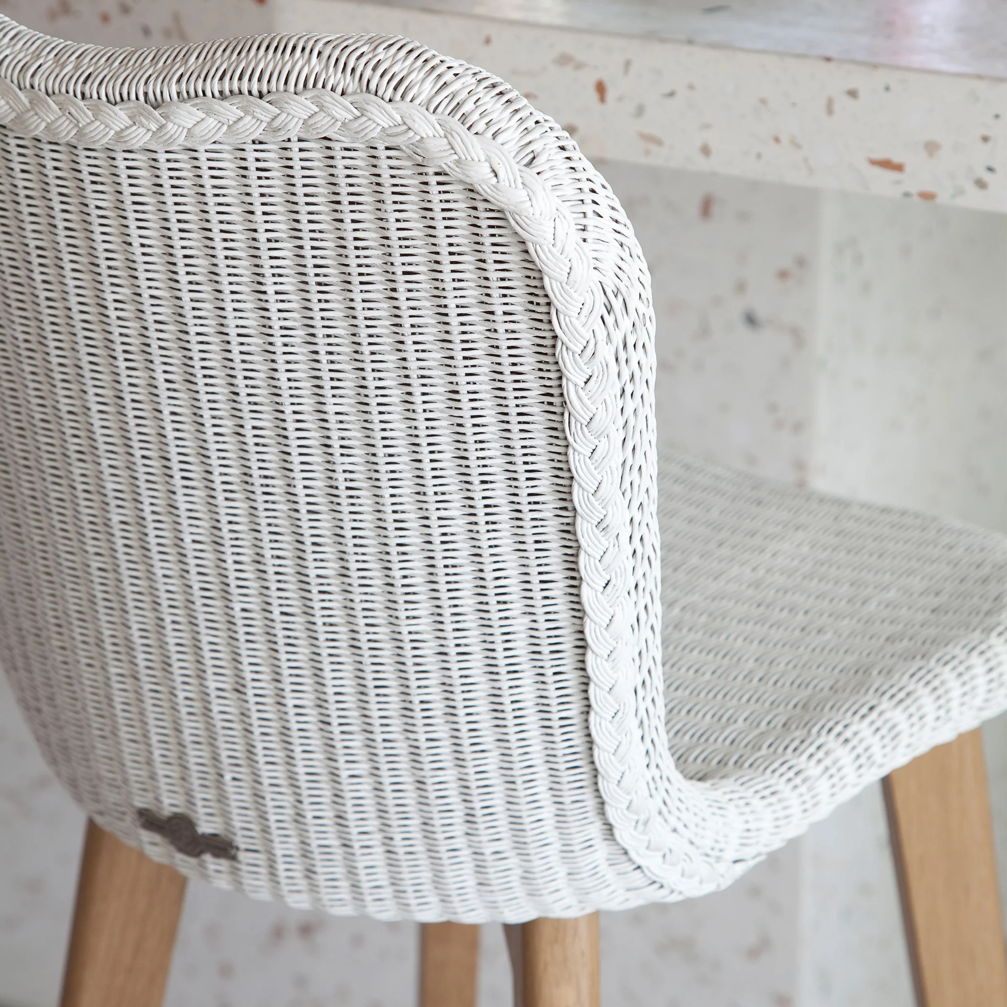 Lena Outdoor Dining Chair | Teak - Old Lace - Image 3