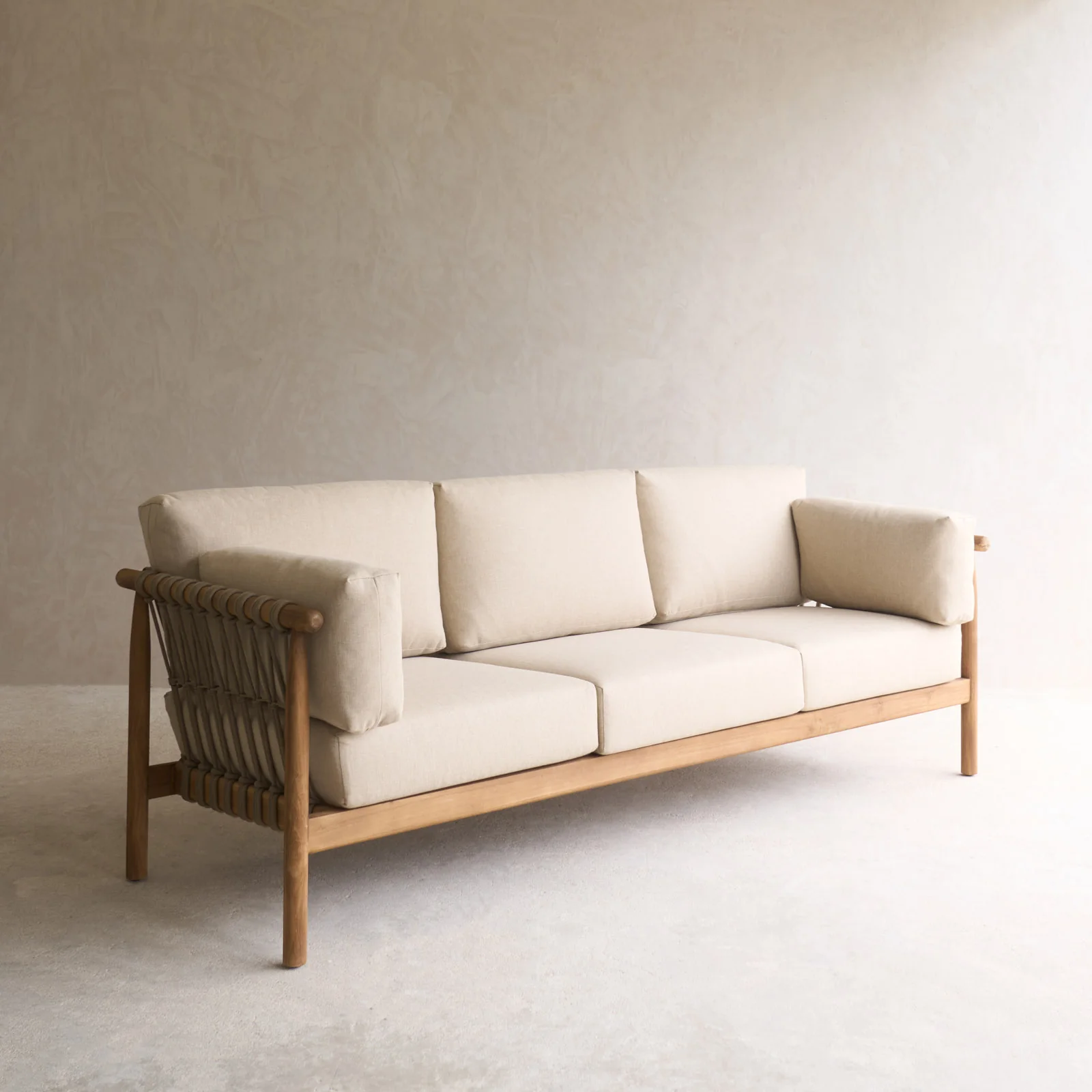 Leo Outdoor Sofa | 3 Seater - Linen (223cm) - Image 4