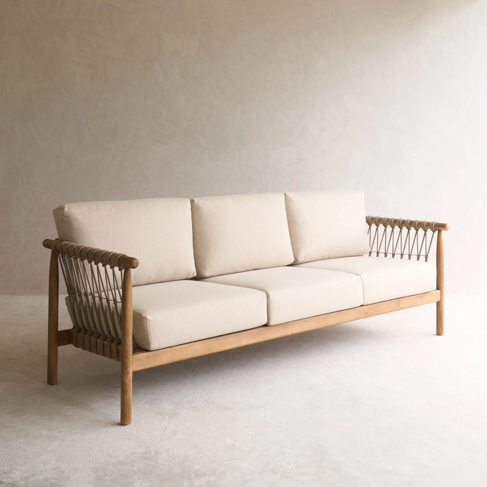 Leo Outdoor Sofa | 3 Seater - Linen (223cm) - Image 6