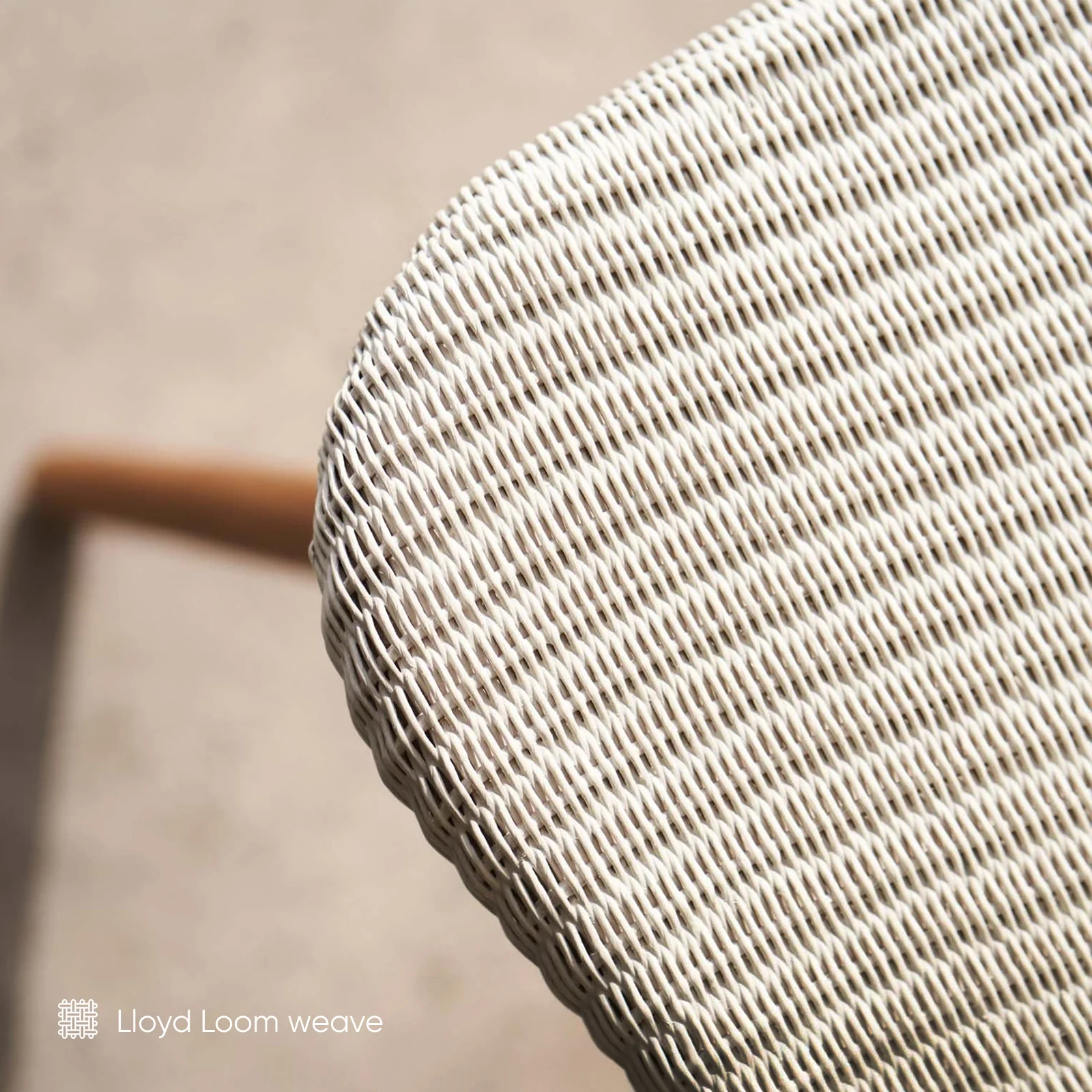 Lily Counter Stool | Teak Frame - Pure White - Image 3