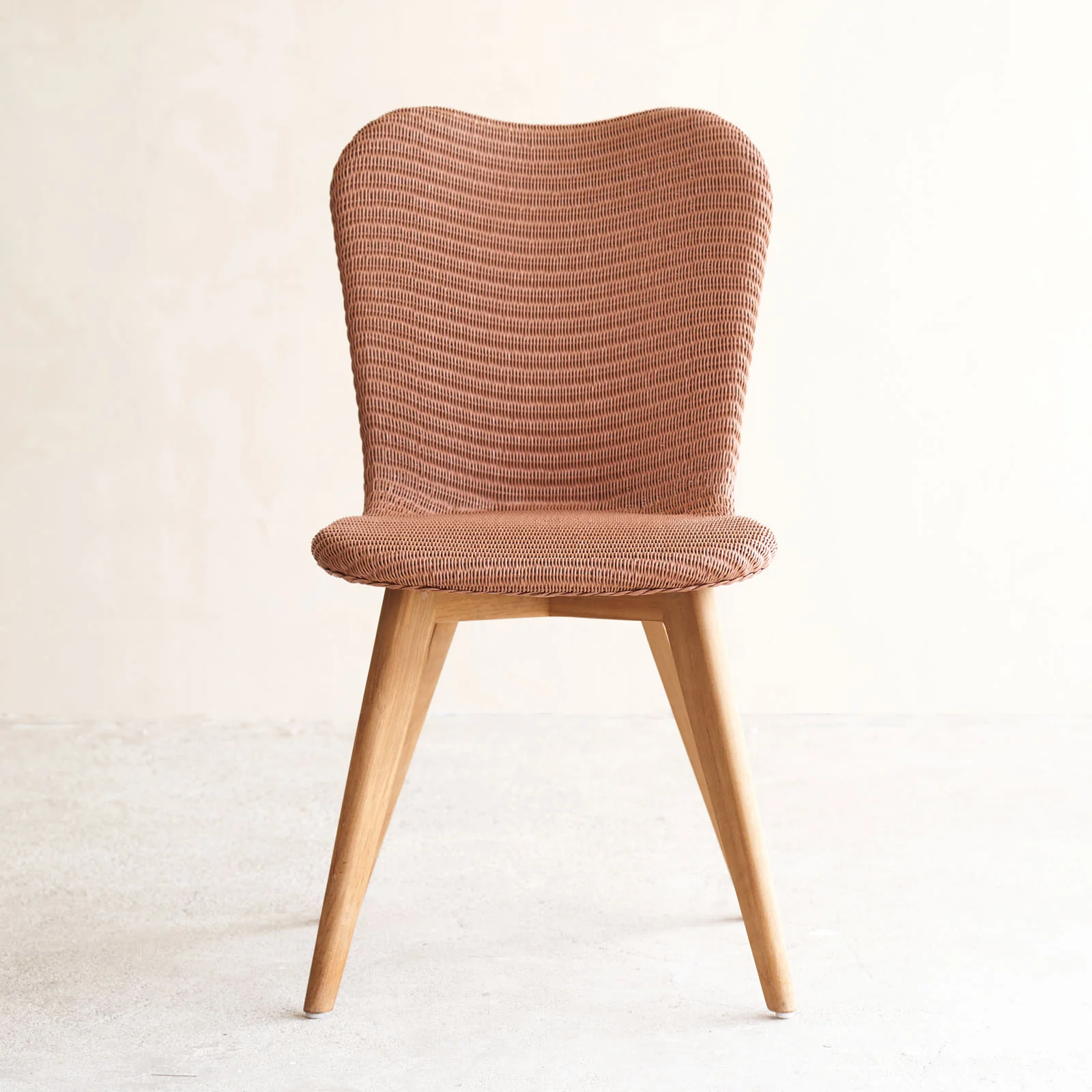Lily Dining Chair | Teak - Dusty Coral