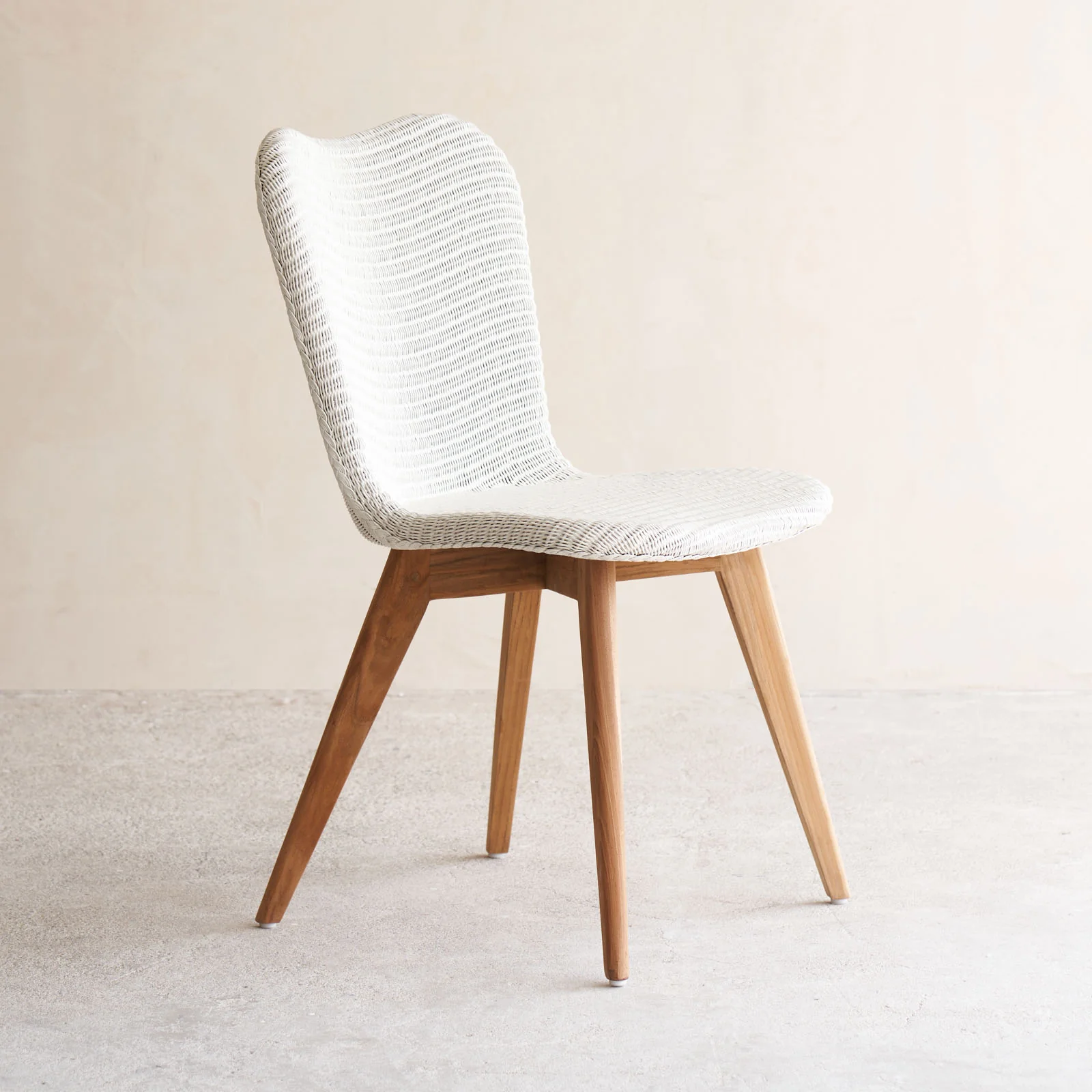 Lily Dining Chair | Teak - Pure White - Image 3