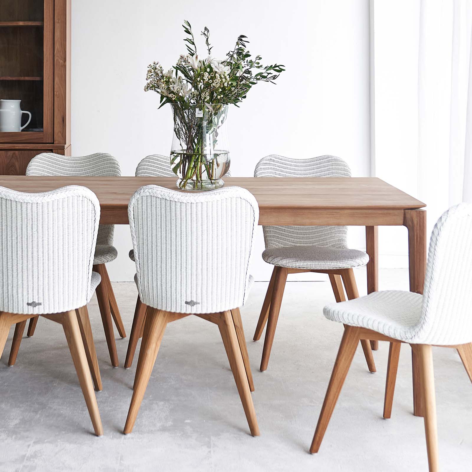 Lily Dining Chair | Teak - Pure White - Image 6