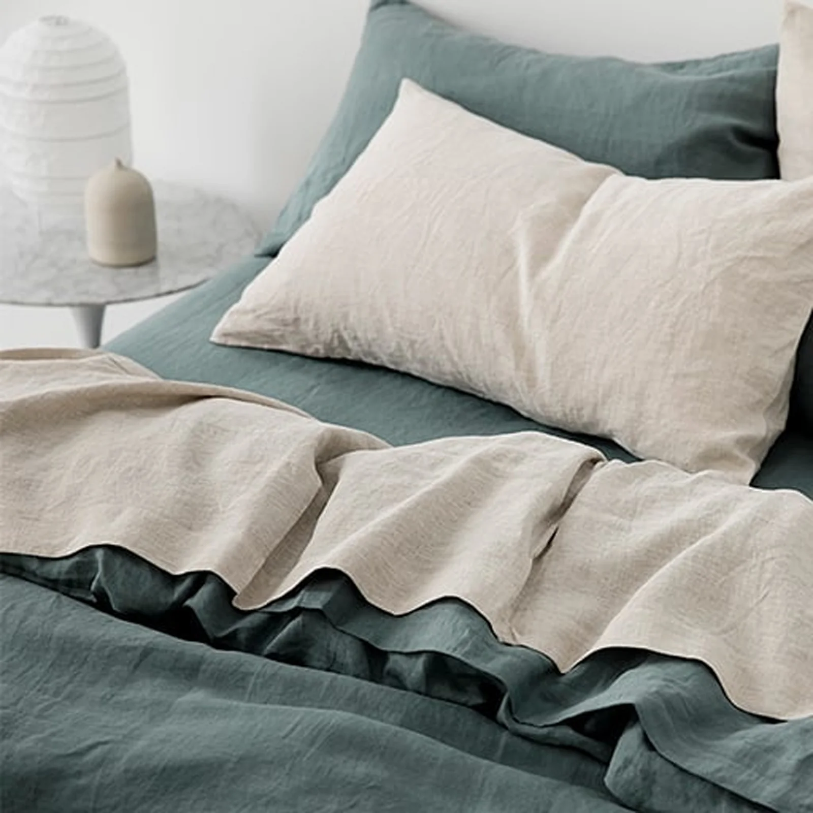 Linen Duvet Cover | Bluestone - Image 3