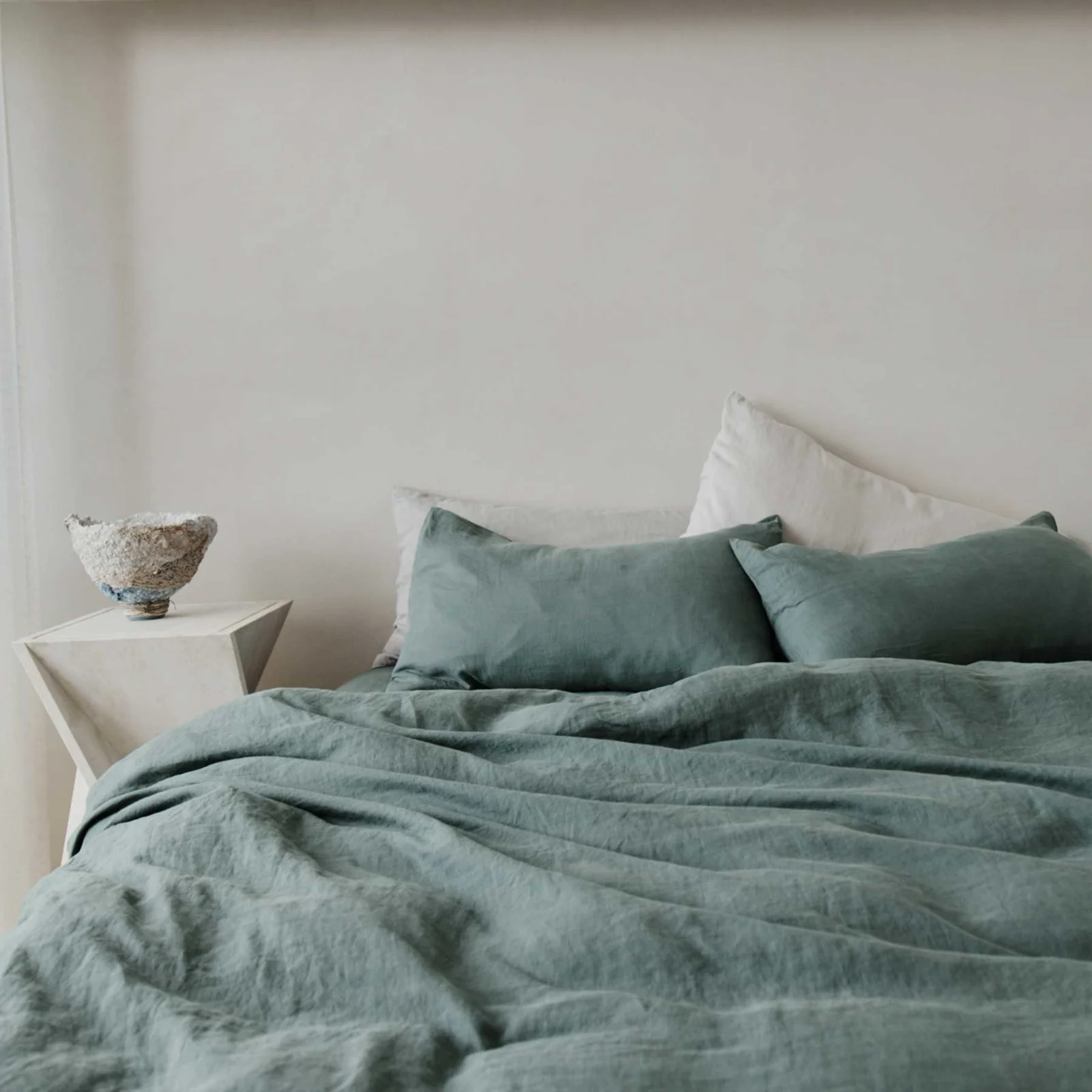 Linen Duvet Cover | Bluestone - Image 4