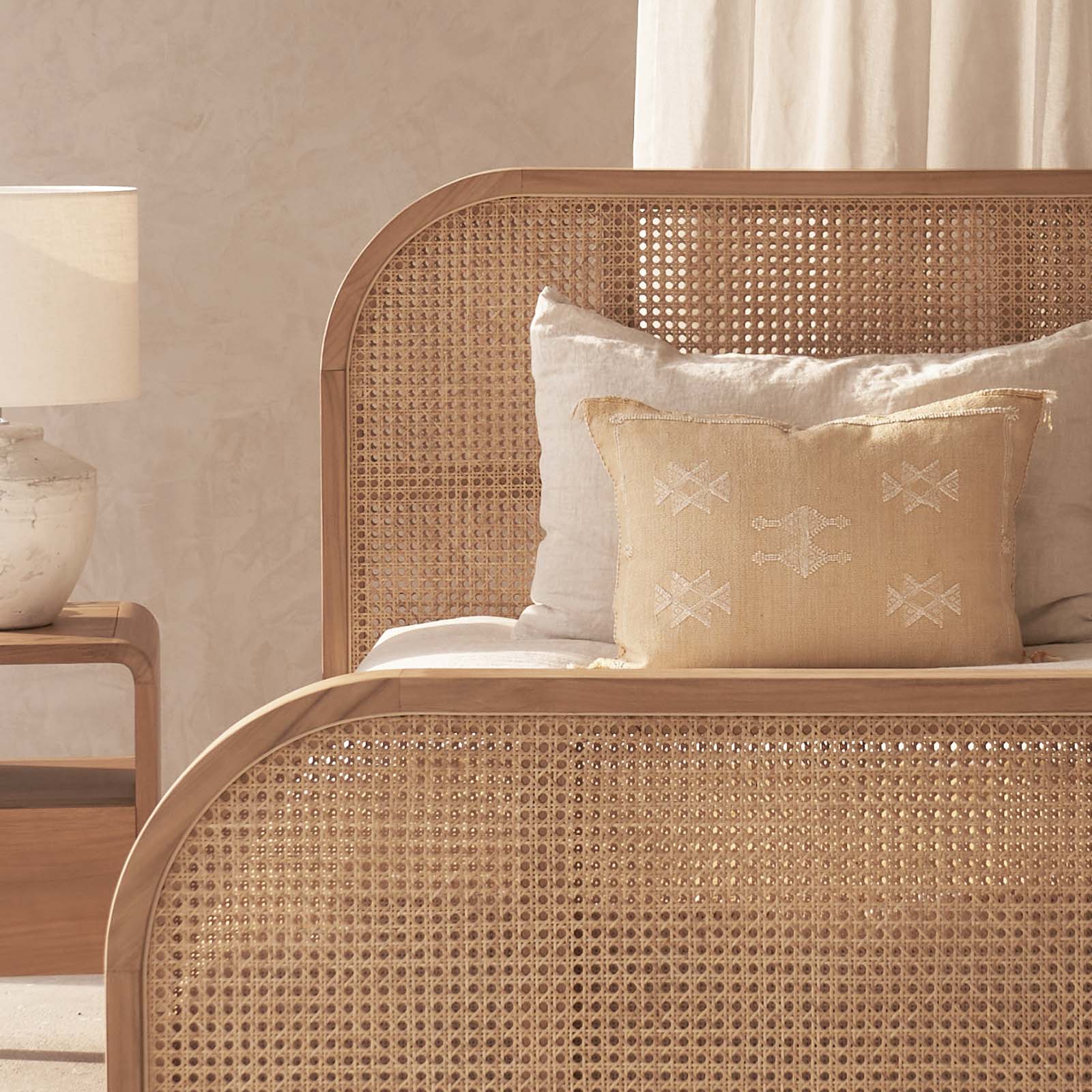 Luna Bed Frame | Teak - Natural (Single) - Image 3