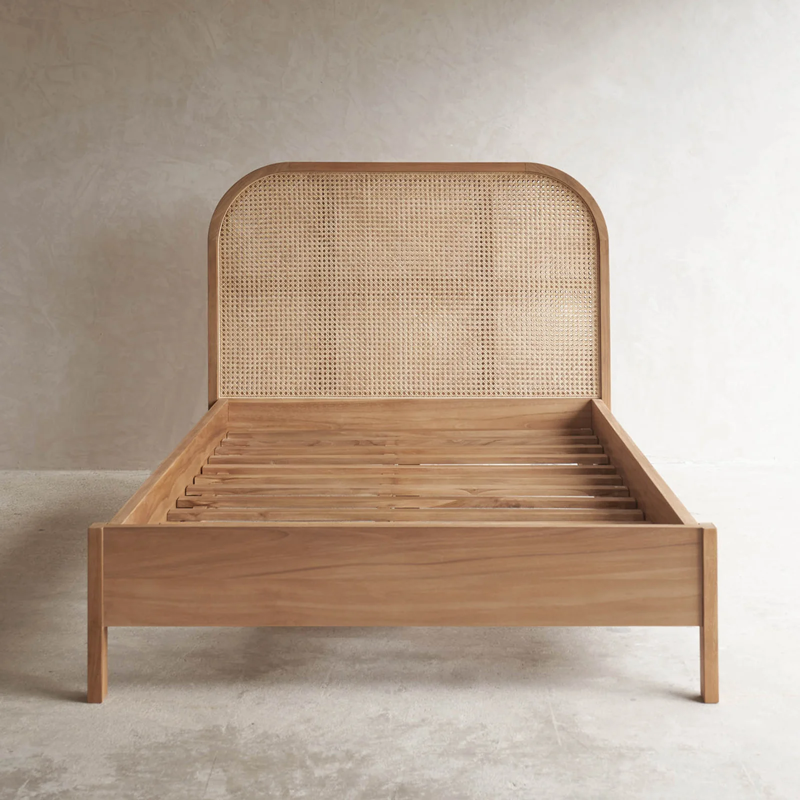 Luna Bed Frame | Teak - Natural (Single) (Without Footboard) - Image 3