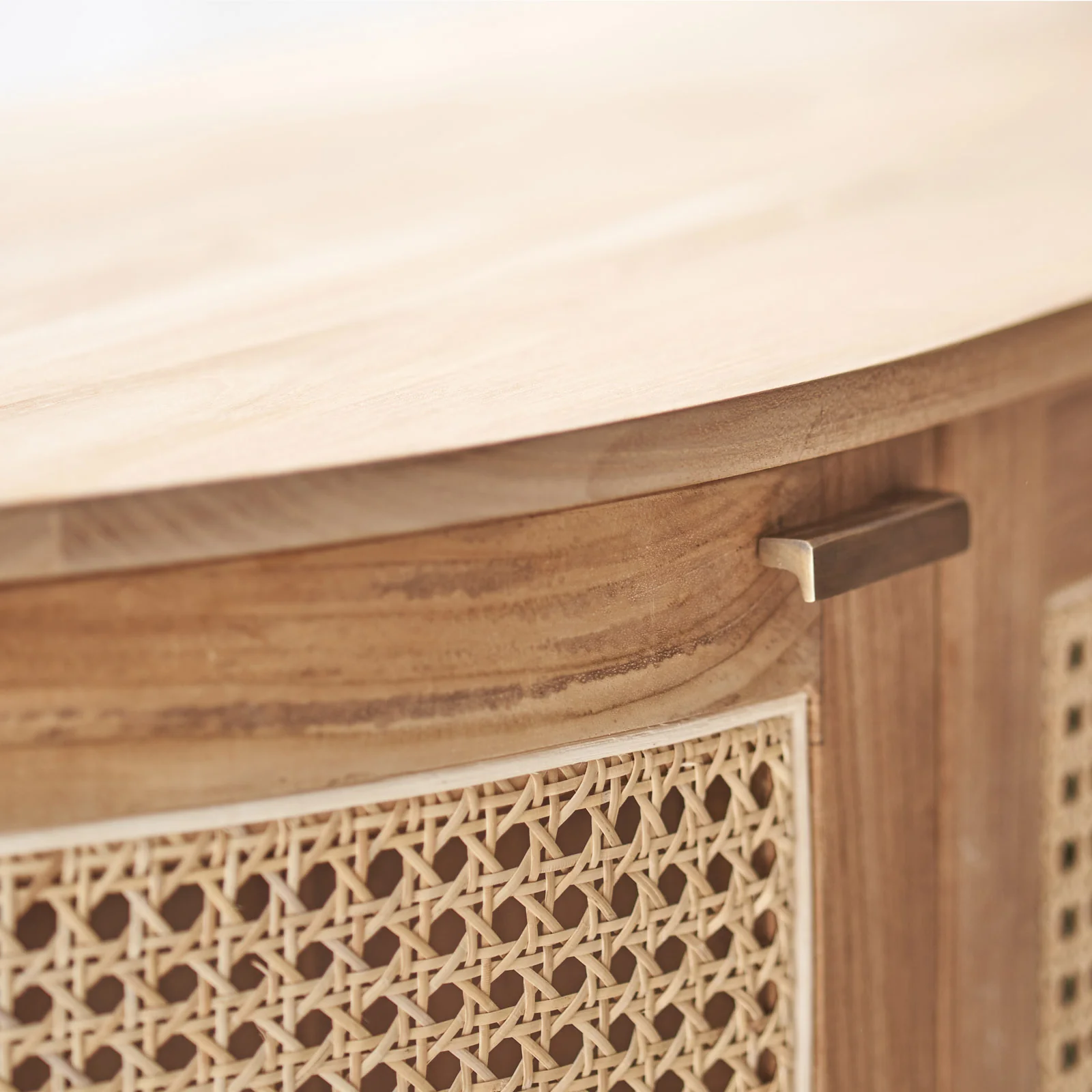 Luna Rattan Sideboard | Teak - Natural (200cm) - Image 3