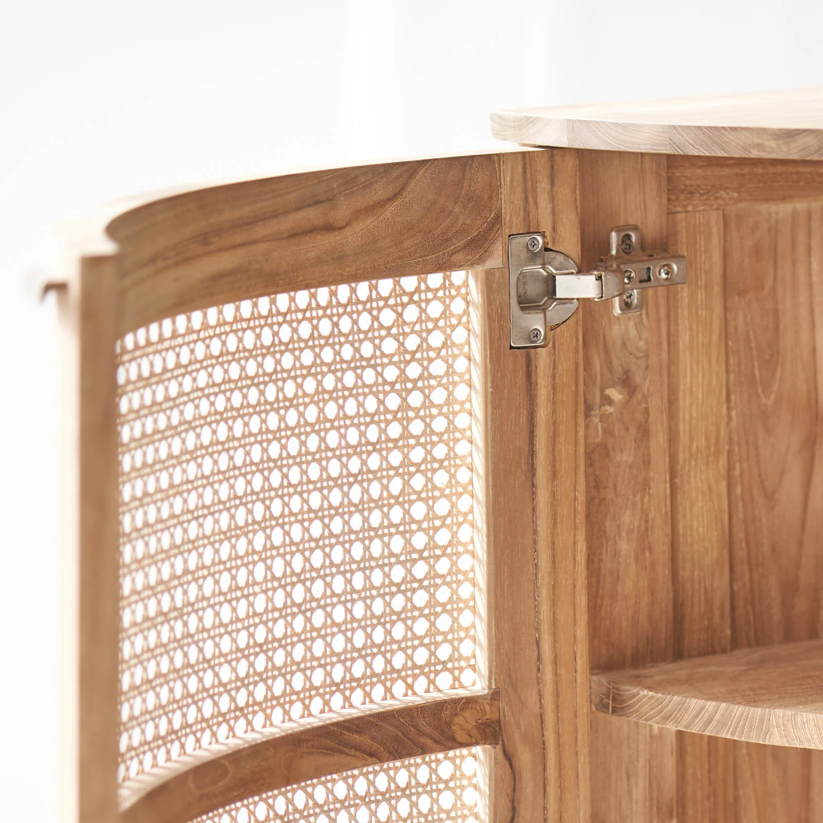 Luna Rattan Sideboard | Teak - Natural (200cm) - Image 5