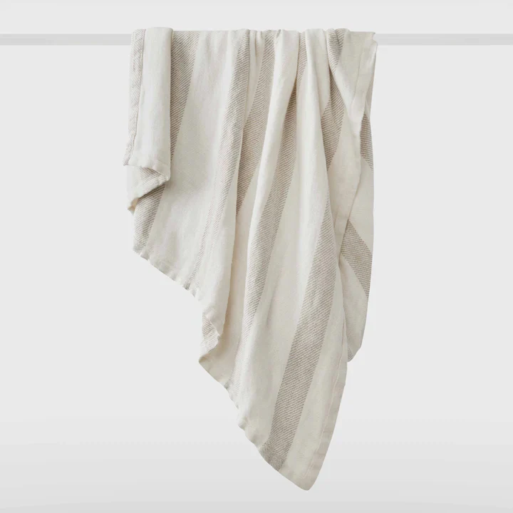 Luna Linen Throw | Stripe
