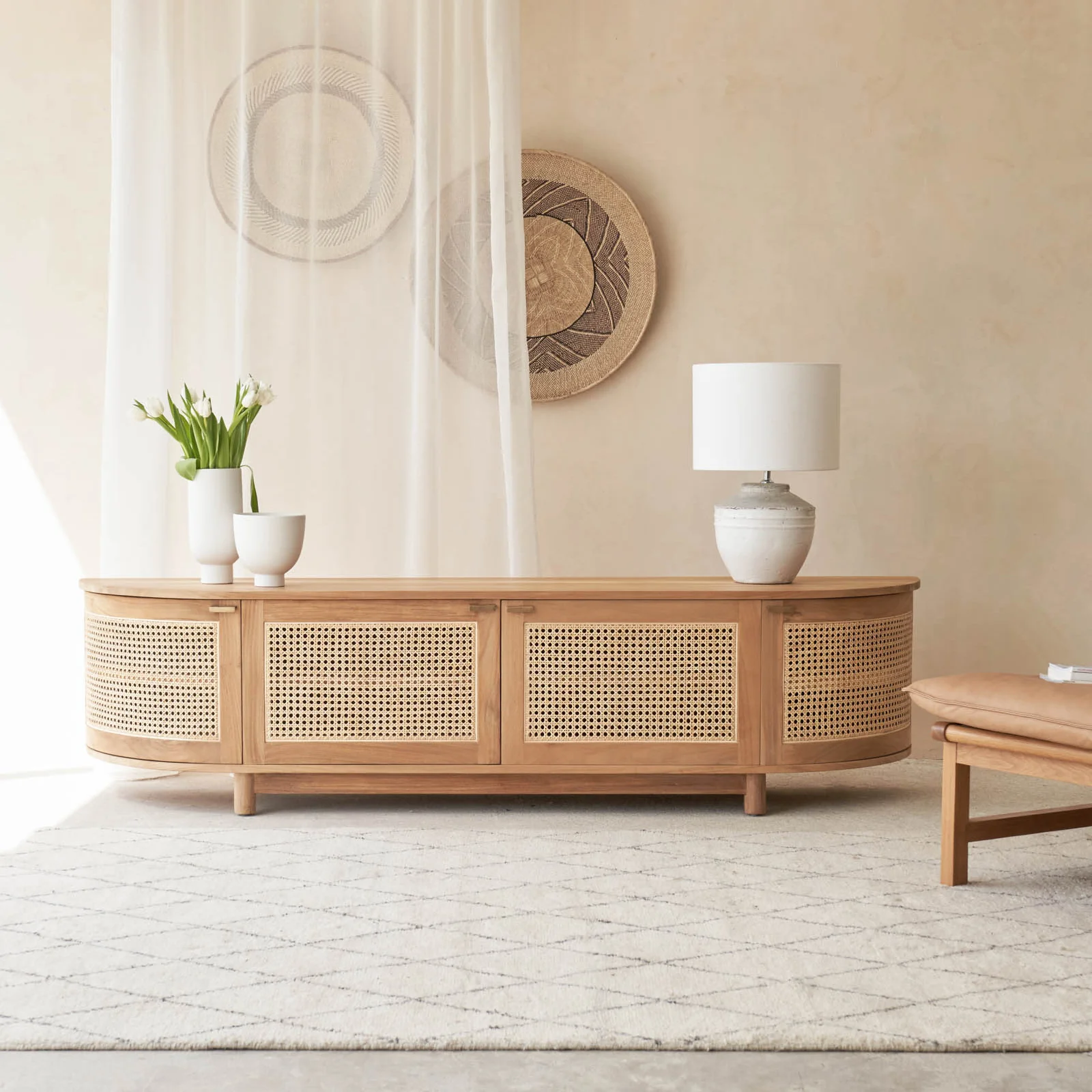 Luna TV Console | Teak - Natural (210cm)