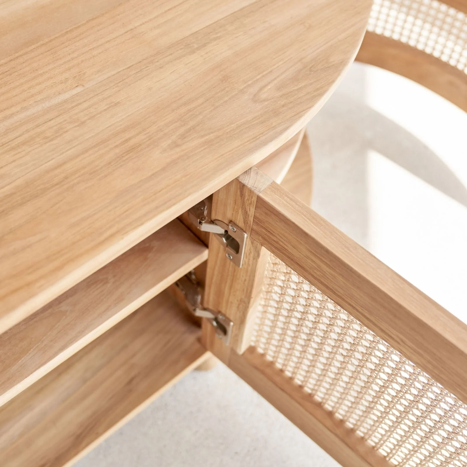 Luna TV Console | Teak - Natural (210cm) - Image 4