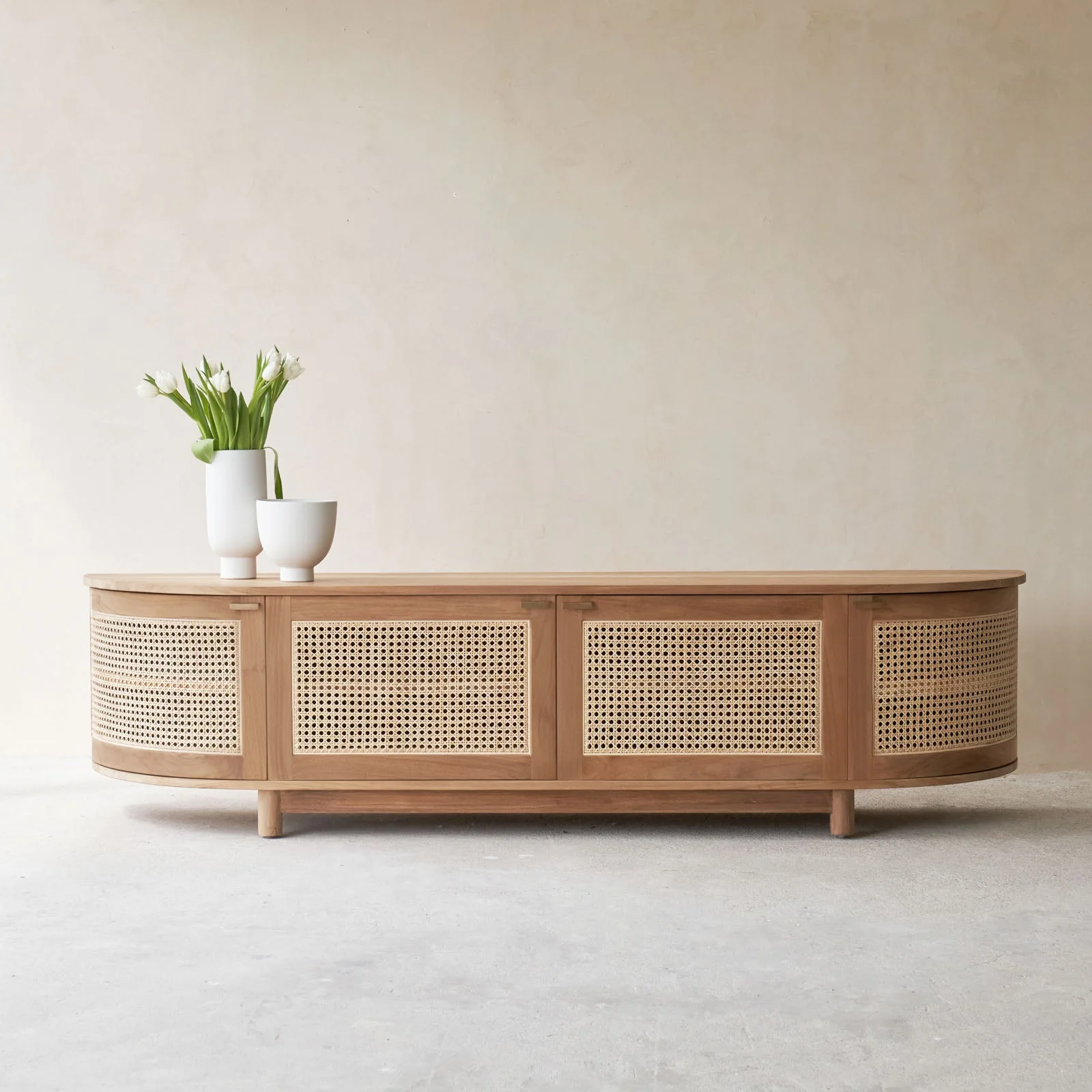 Luna TV Console | Teak - Natural (210cm) - Image 6