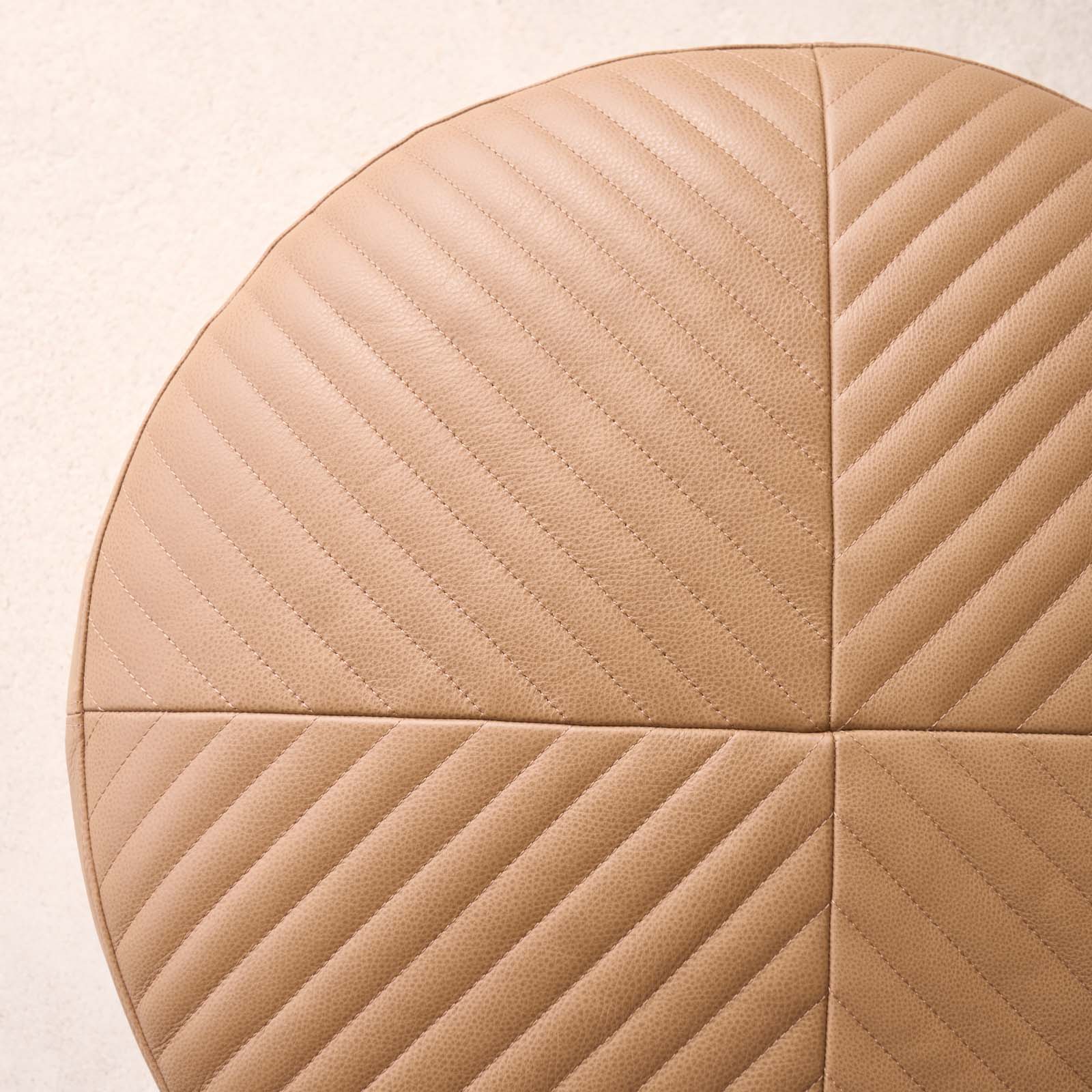 Manchego Leather Ottoman | Pecan - Image 2