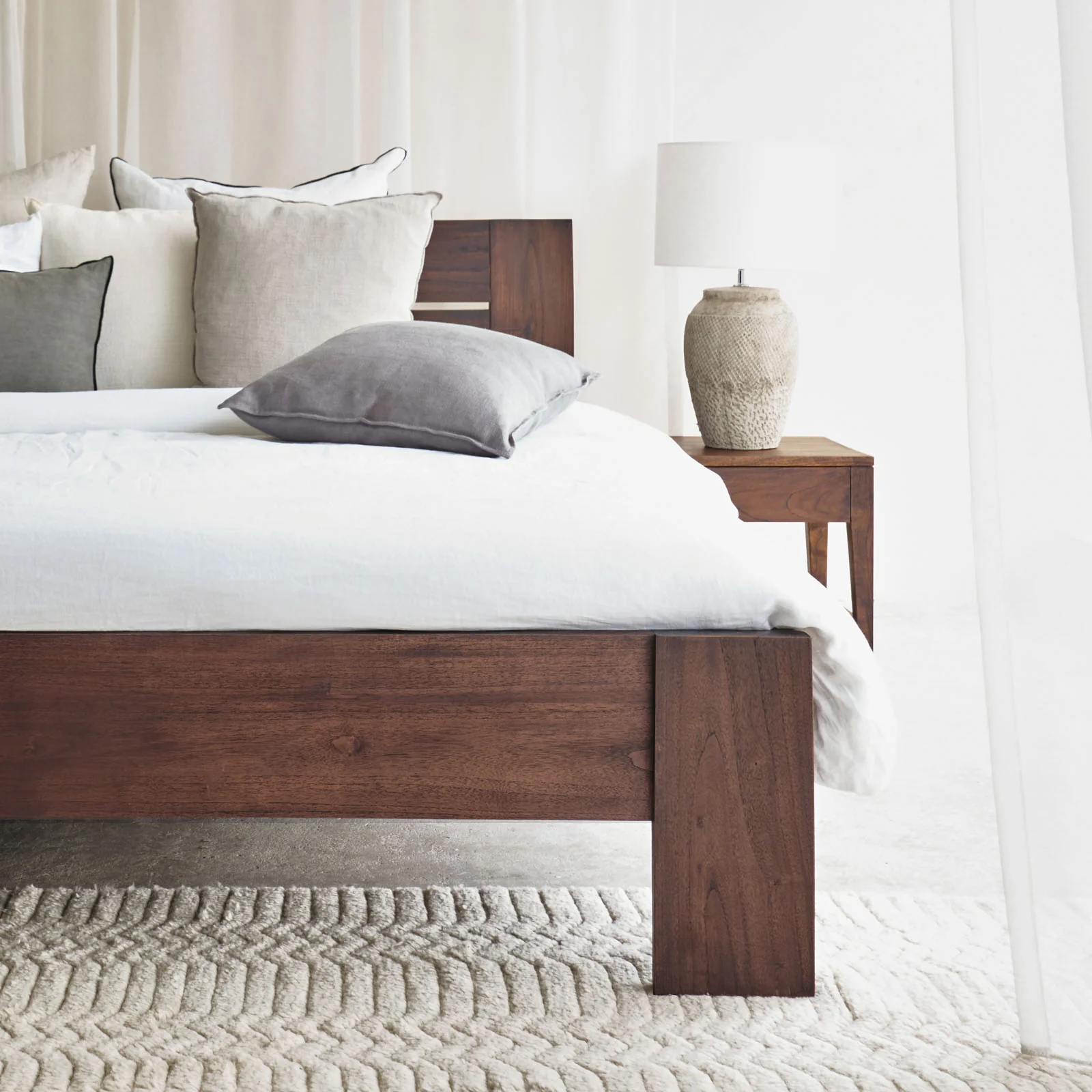 Maya Bed Frame | Dark Stained Teak - Image 3