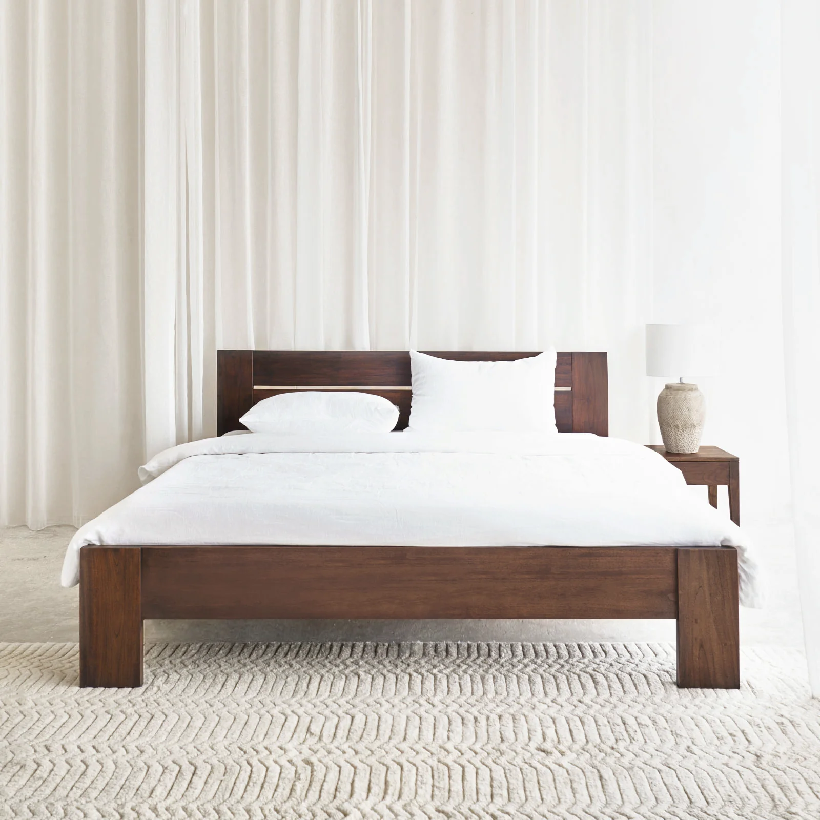 Maya Bed Frame | Dark Stained Teak - Image 4