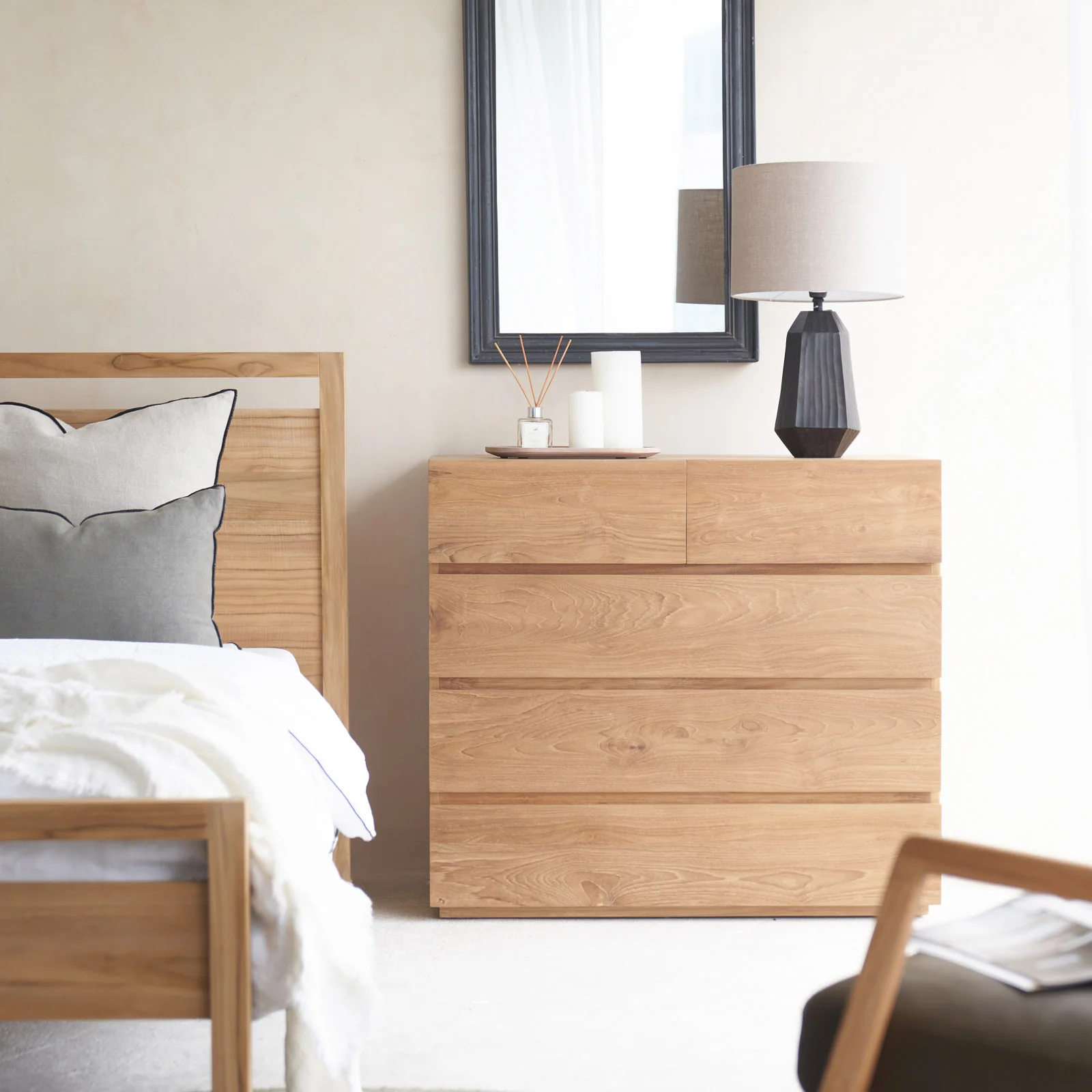 Maya Chest of Drawers | Teak (100cm) - Image 4