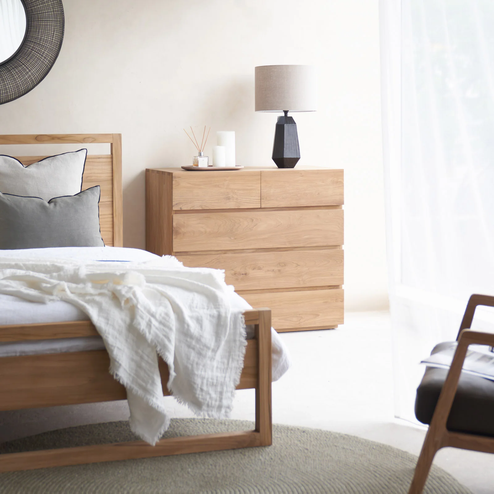 Maya Chest of Drawers | Teak (100cm) - Image 6