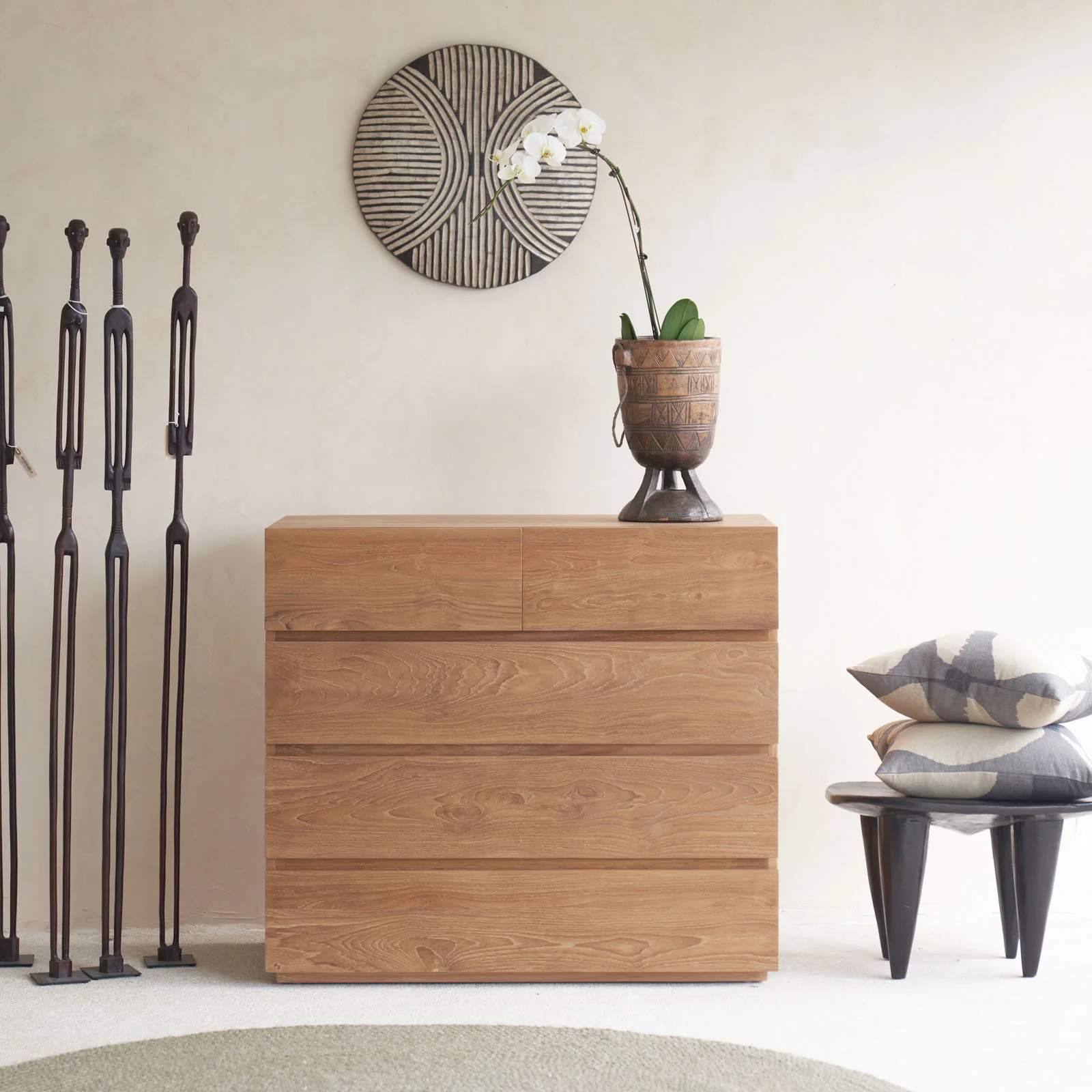 Maya Chest of Drawers | Teak (100cm) - Image 7