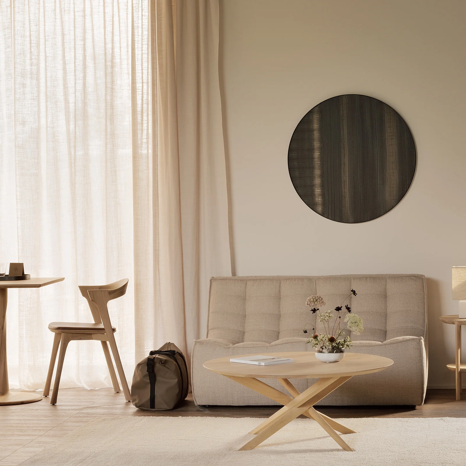 Mikado Round Coffee Table | Oak (100cm) - Image 6