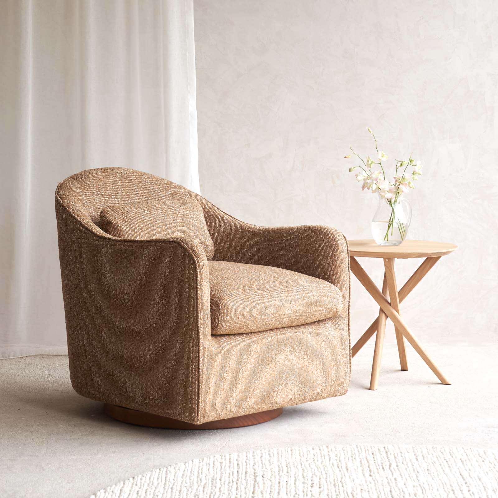 Millie Swivel Armchair | Amber - Image 3