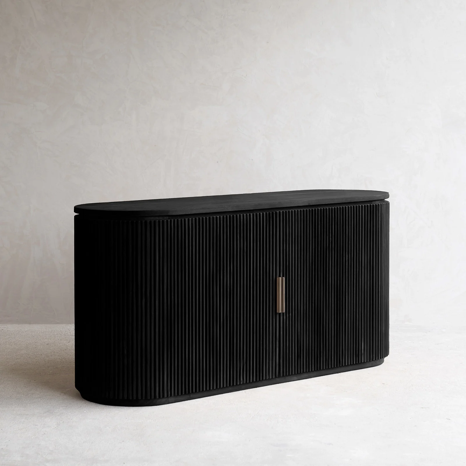 Moher Teak Sideboard | Black (155cm) - Image 12
