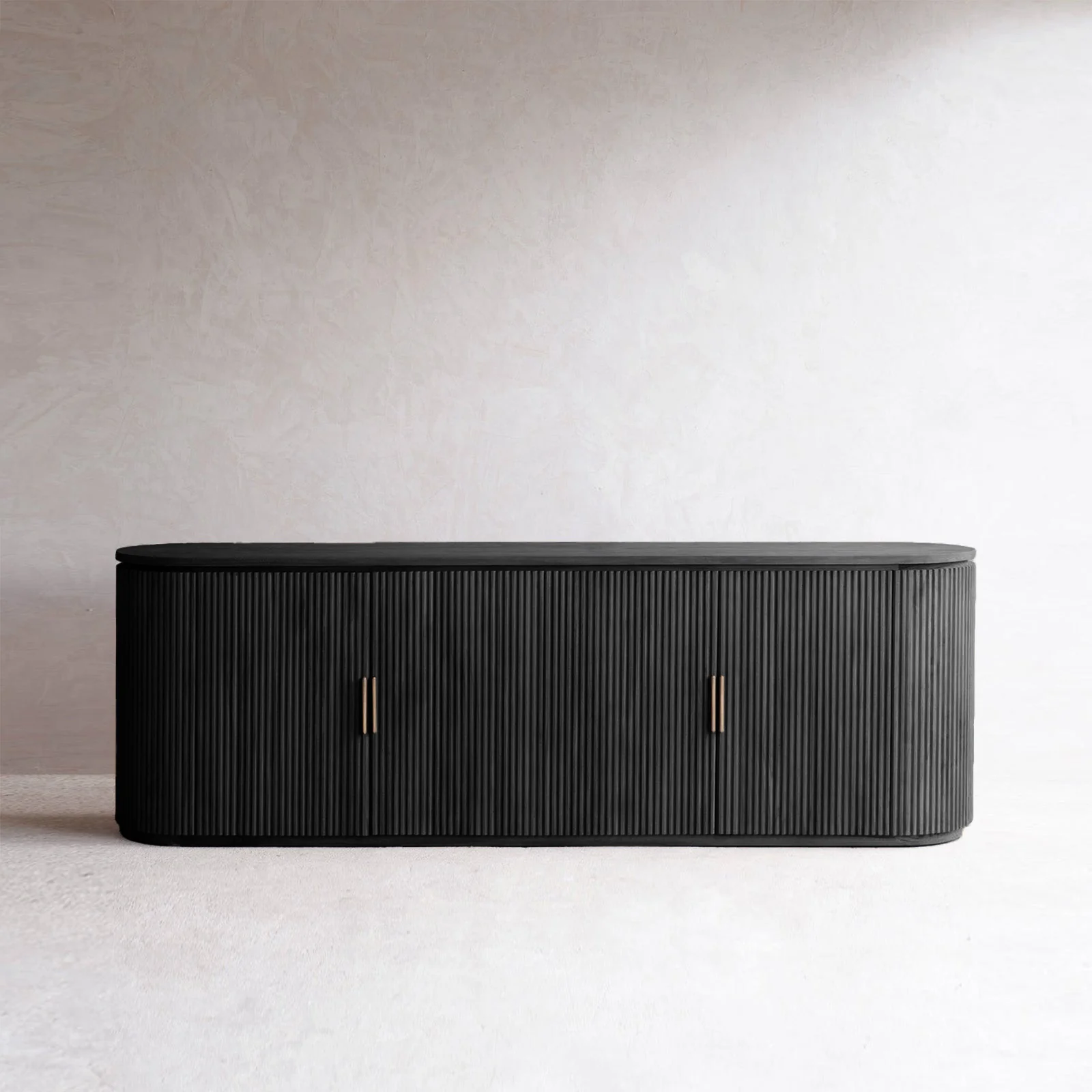Moher Teak Sideboard | Black (220cm) - Image 10