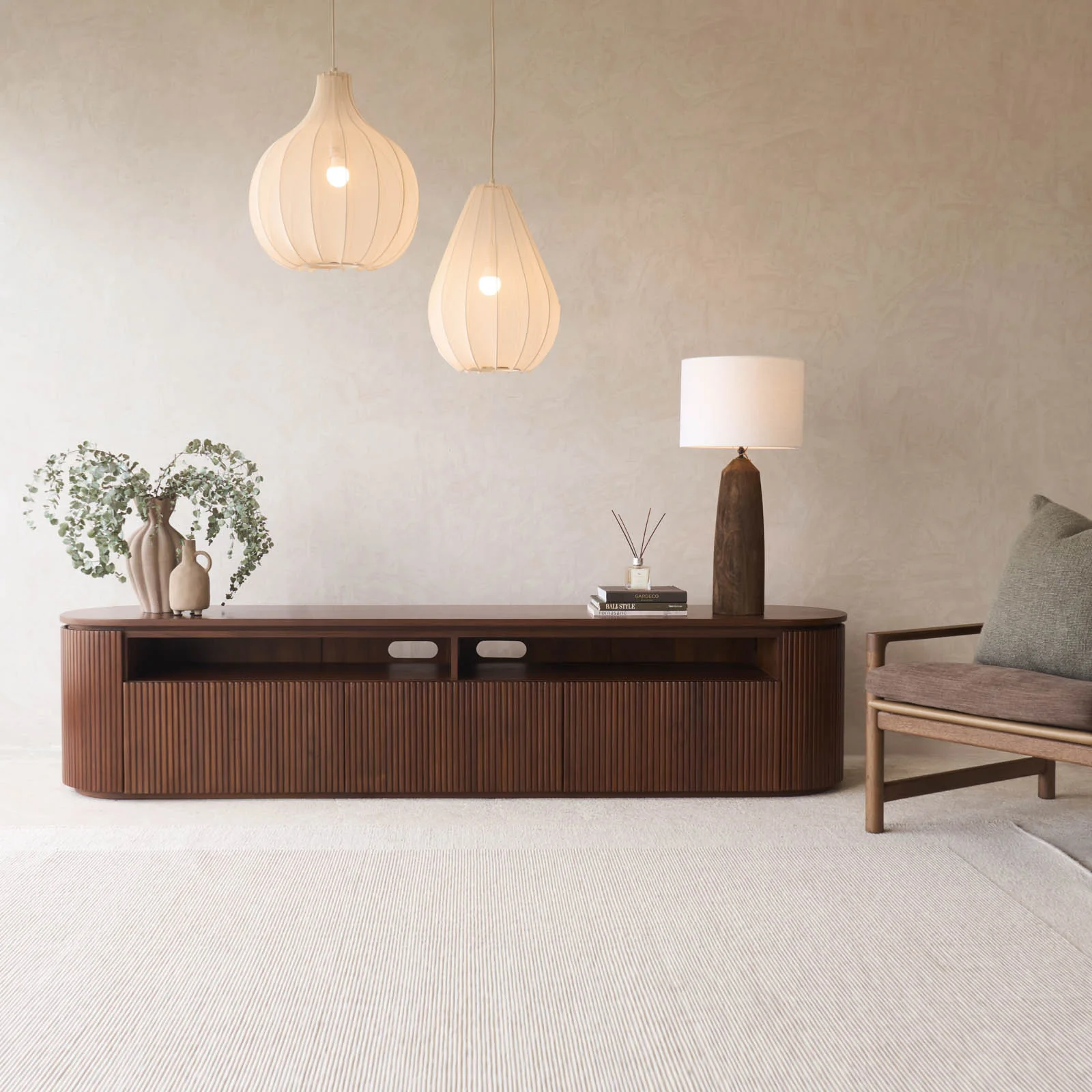 Moher TV Console | Teak - Dark Stained (230cm)