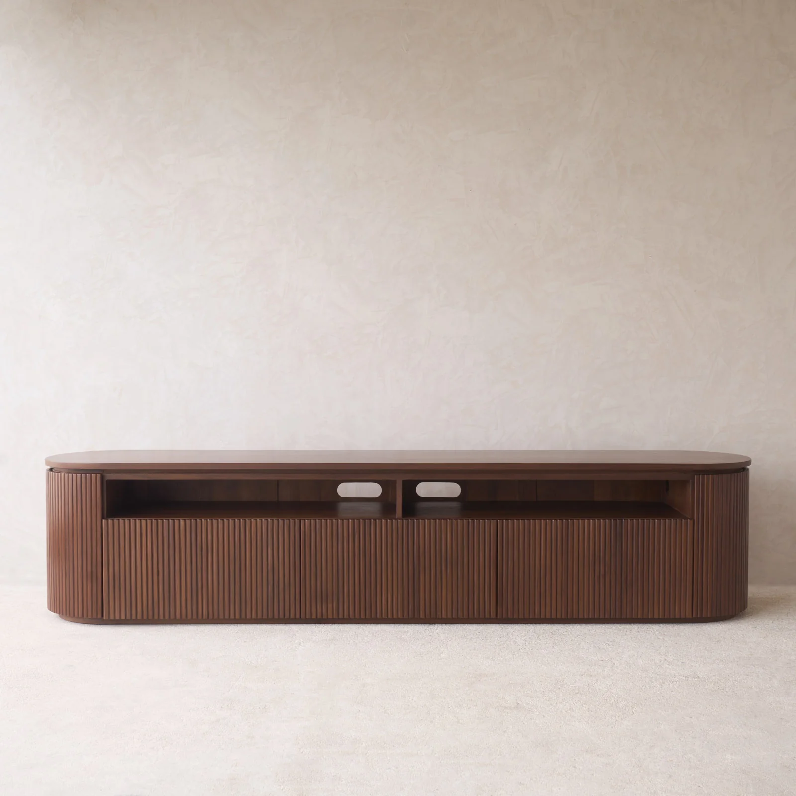 Moher TV Console | Teak - Dark Stained (230cm) - Image 8