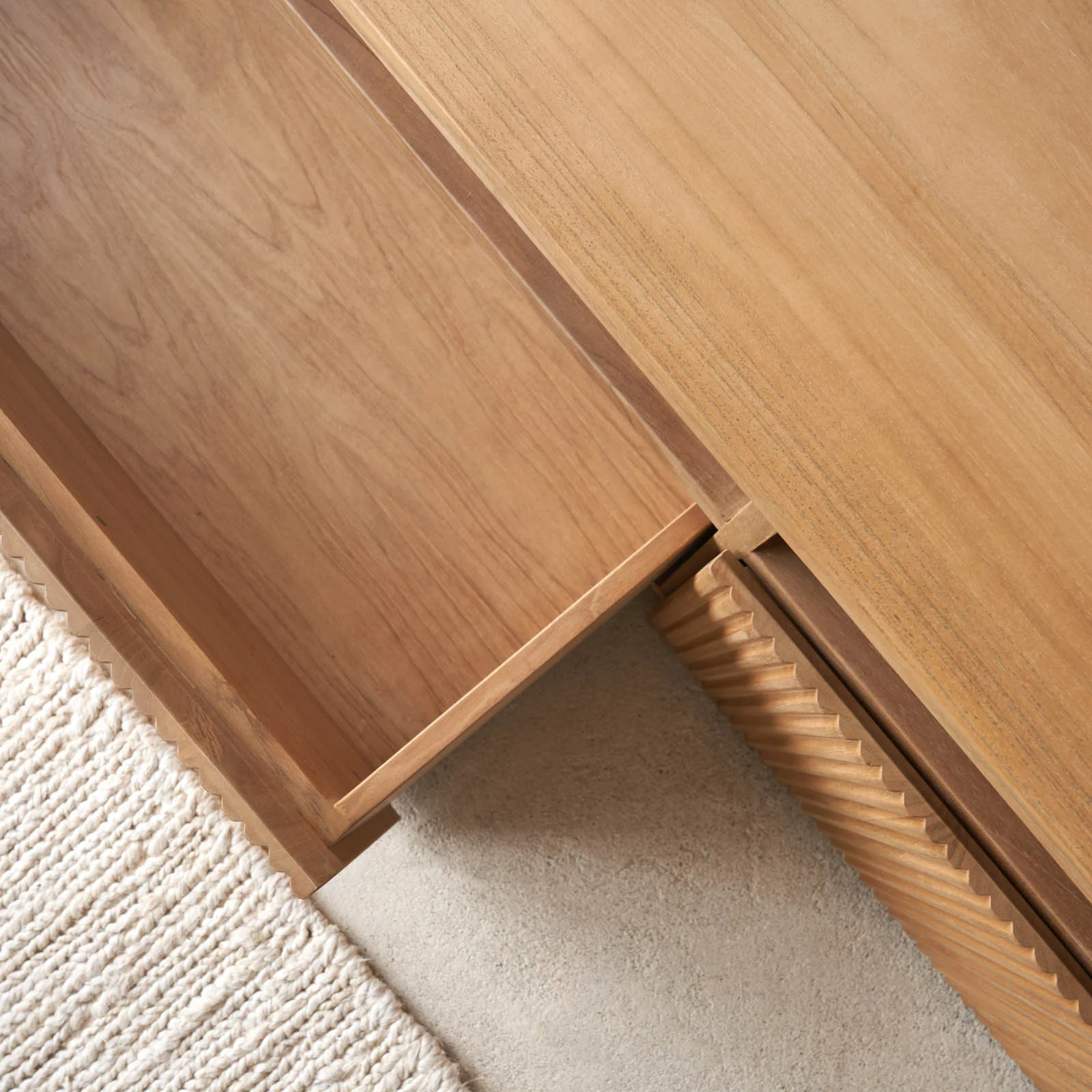 Moher TV Console | Teak - Natural (230cm) - Image 5