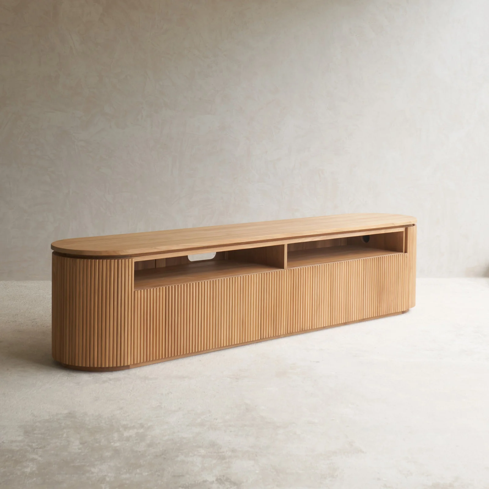 Moher TV Console | Teak - Natural (230cm) - Image 7