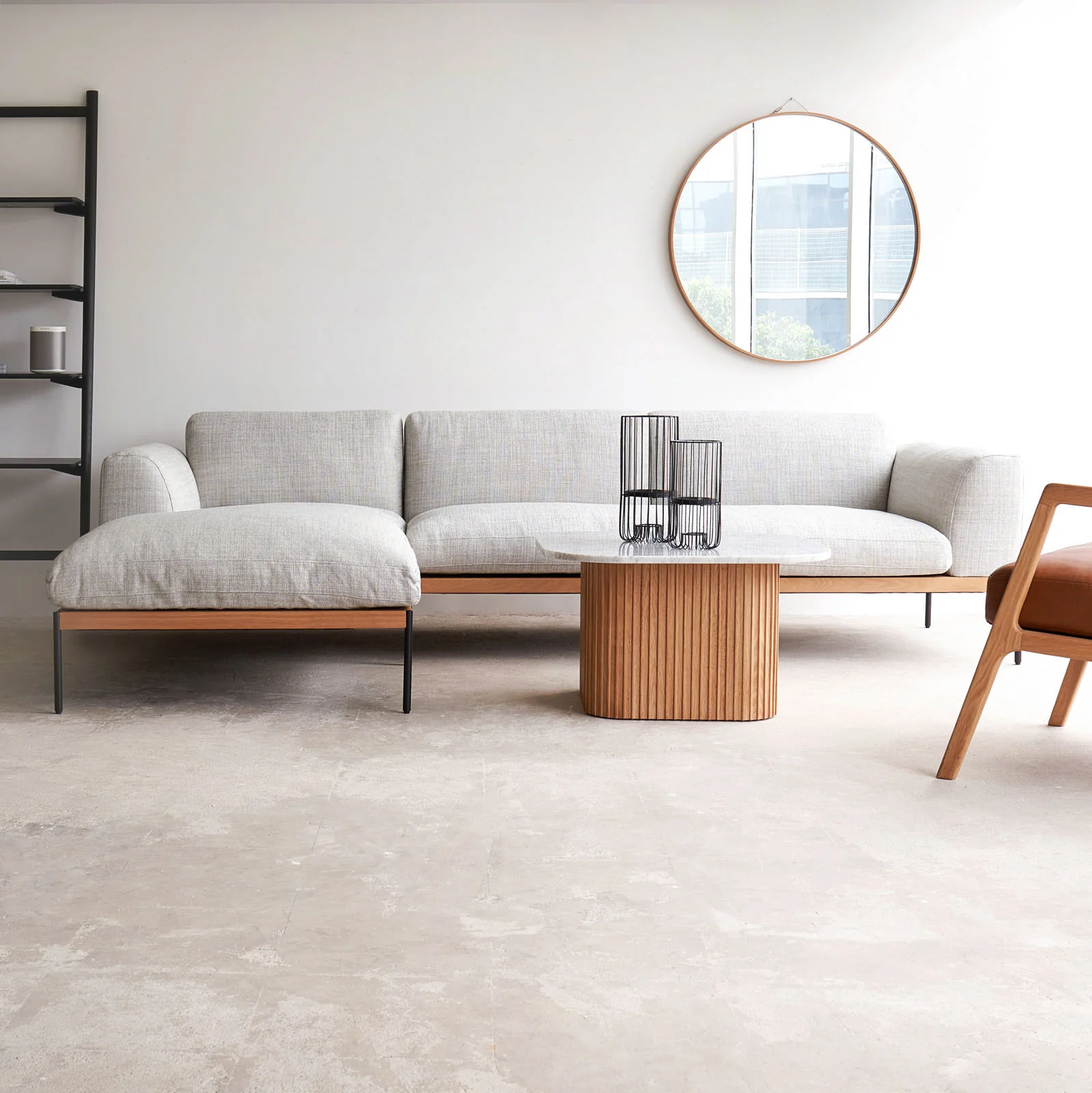 Department L Shape Sofa | Bespoke Fabric & Leather (276cm) - Image 4