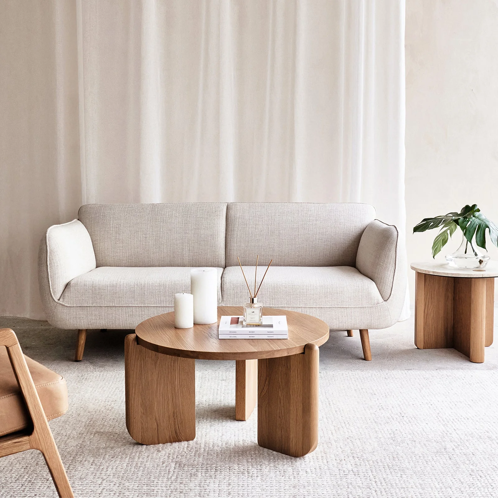 Native Coffee Table | Oak Top with Oak Base - Image 6