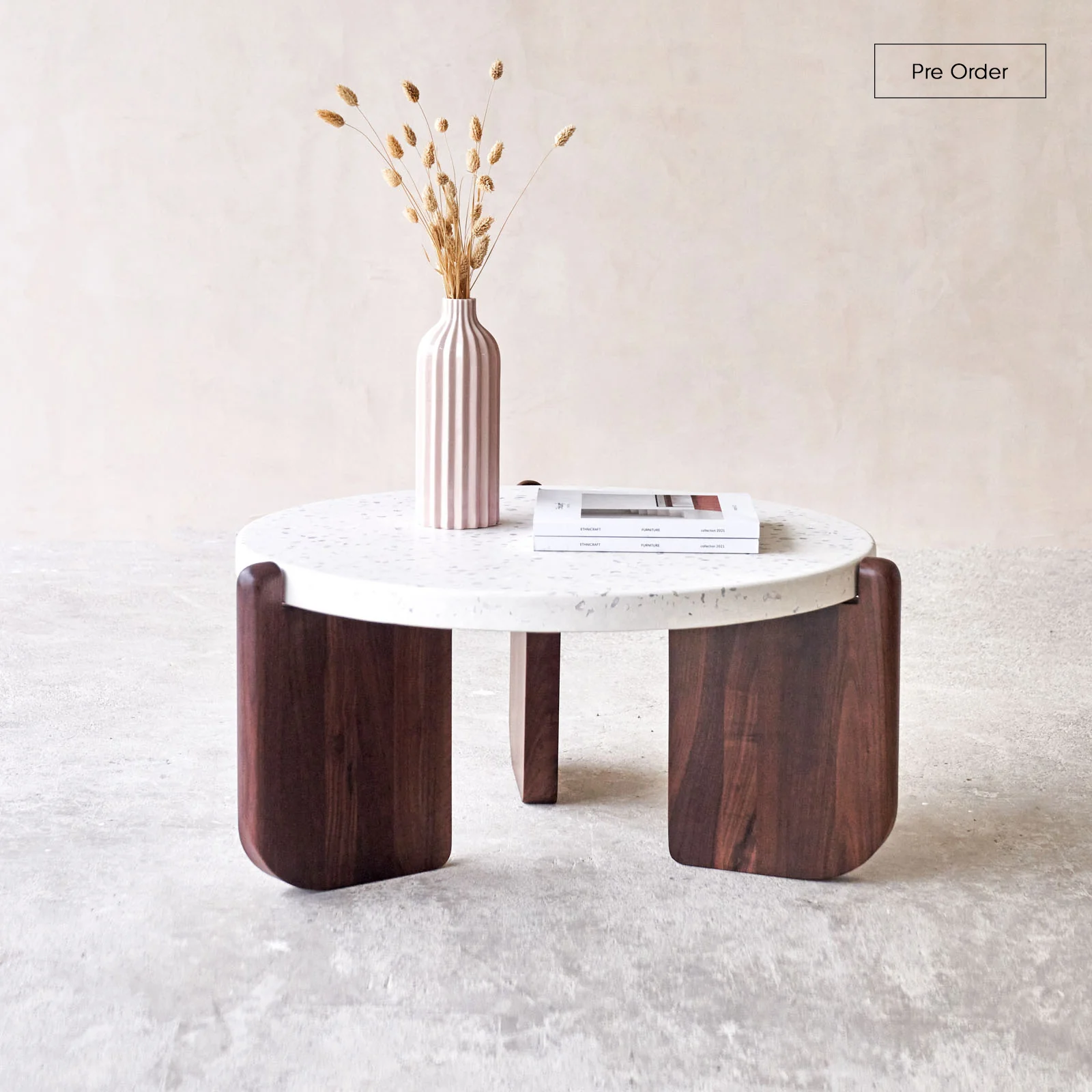 Native Coffee Table | White Terrazzo - Bespoke