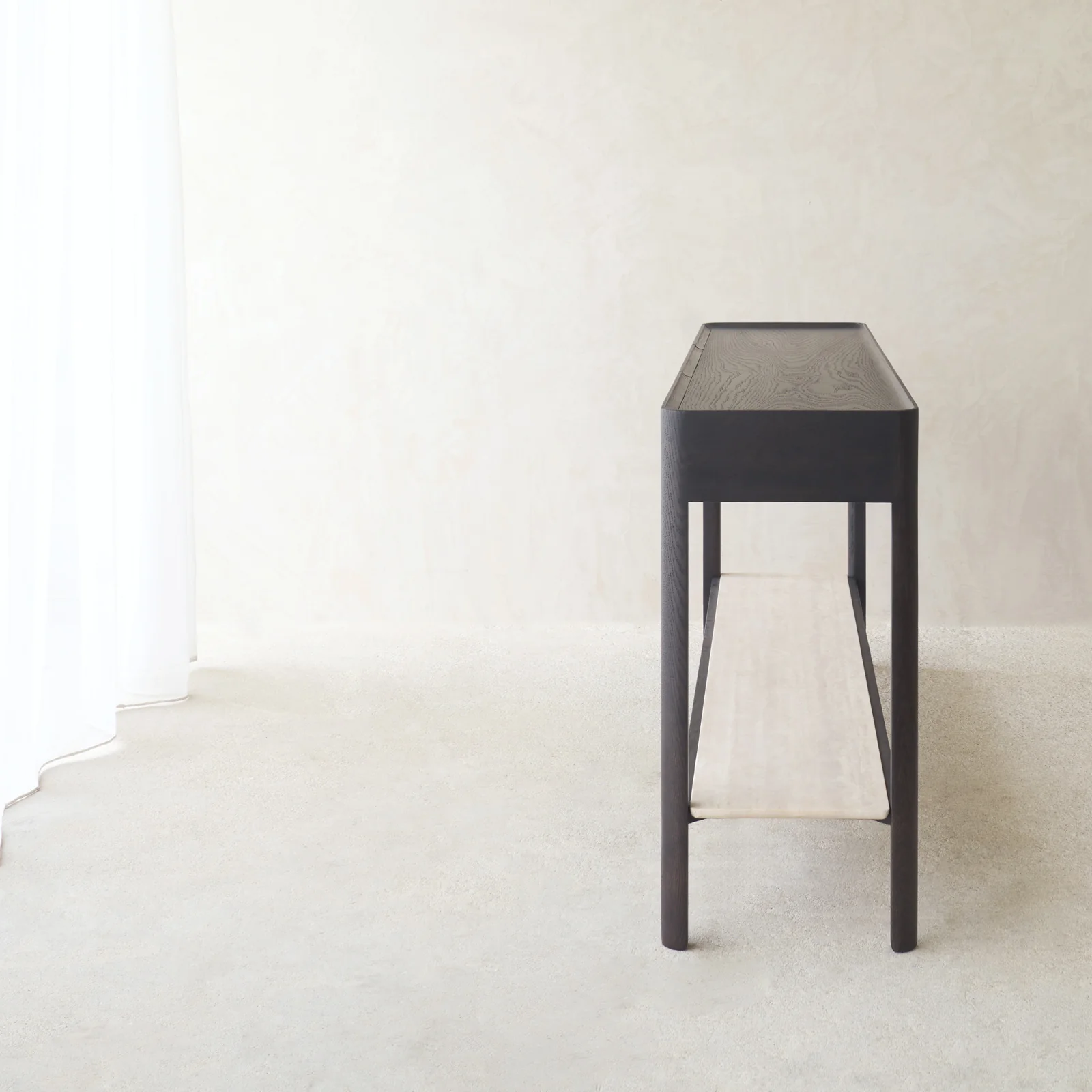 Nell Console | Travertine with Bison Oak Frame - Image 13