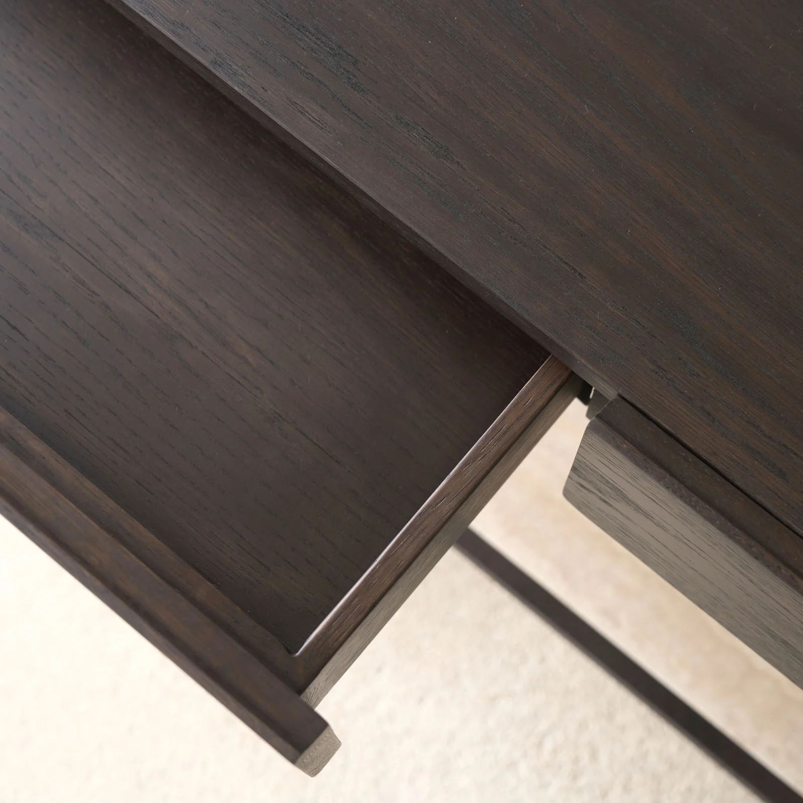 Nell Console | Travertine with Bison Oak Frame - Image 4