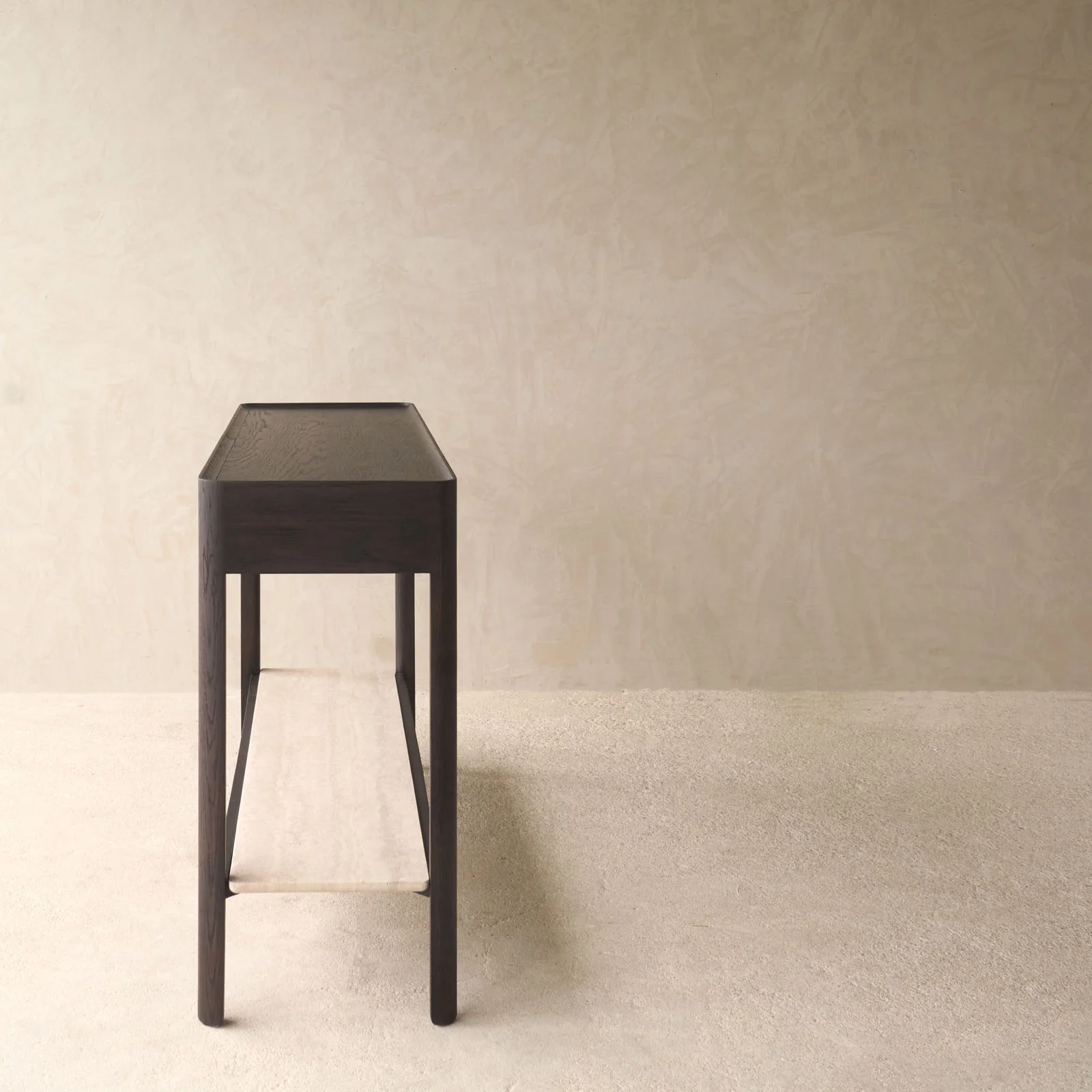 Nell Console | Travertine with Bison Oak Frame - Image 9