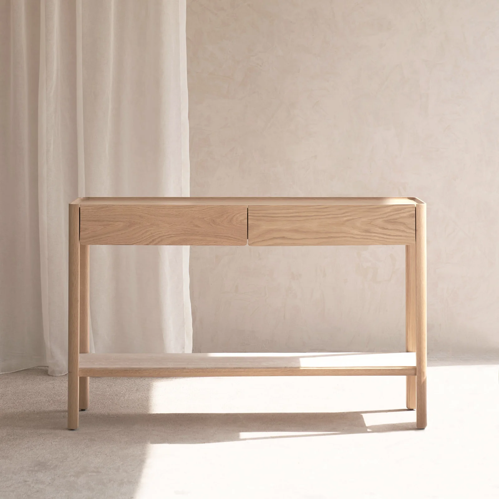 Nell Console | Travertine with Blonde Oak Frame - Image 10